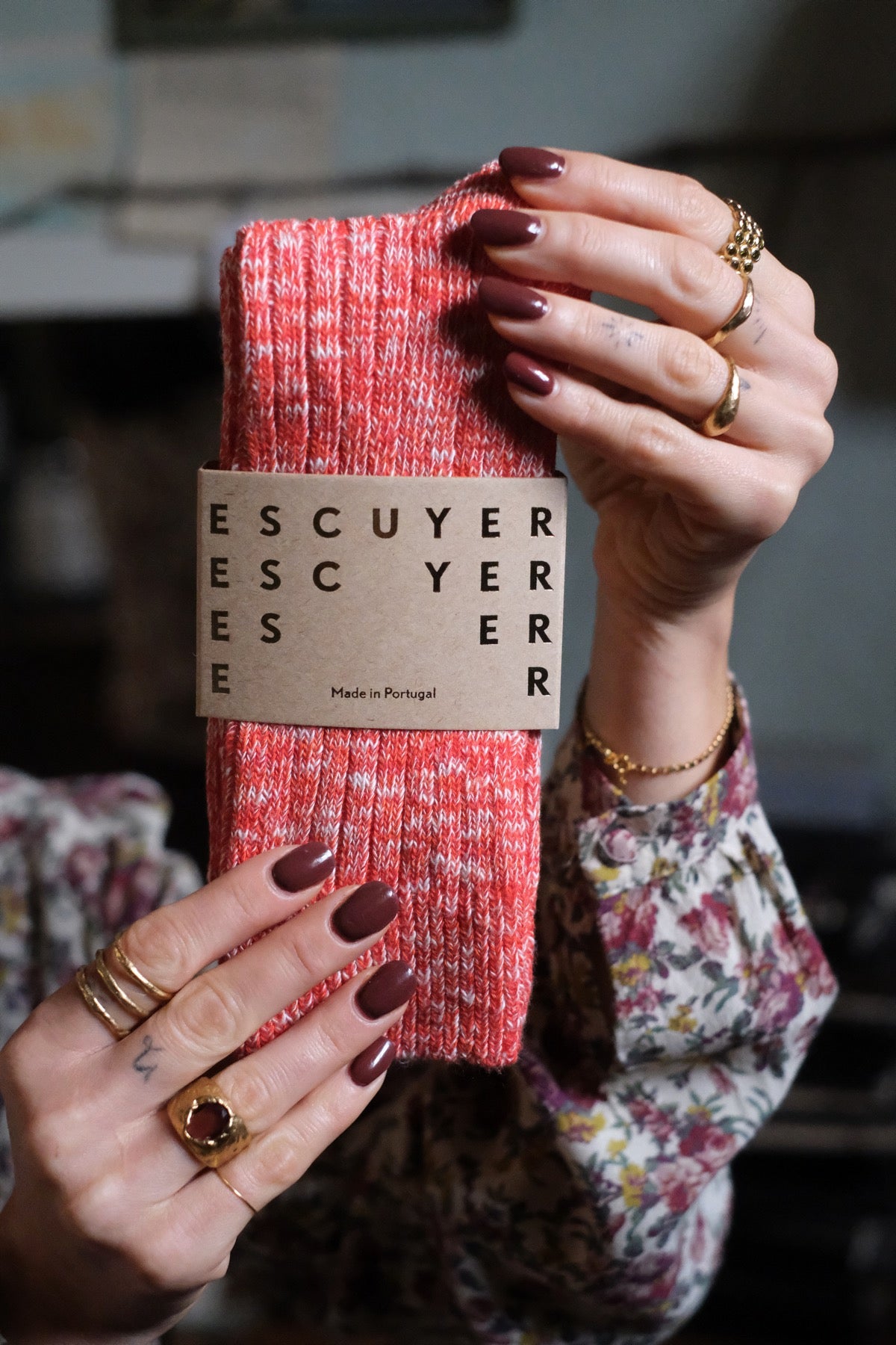 Escuyer SOCKS Melange 39/45 Tomato Orange