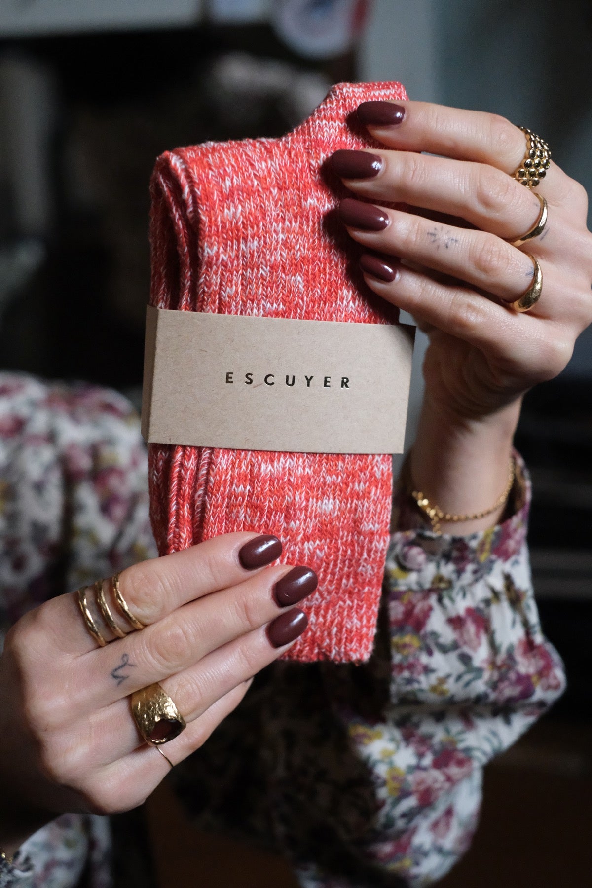 Escuyer SOCKS Melange 36/41 Tomato Orange