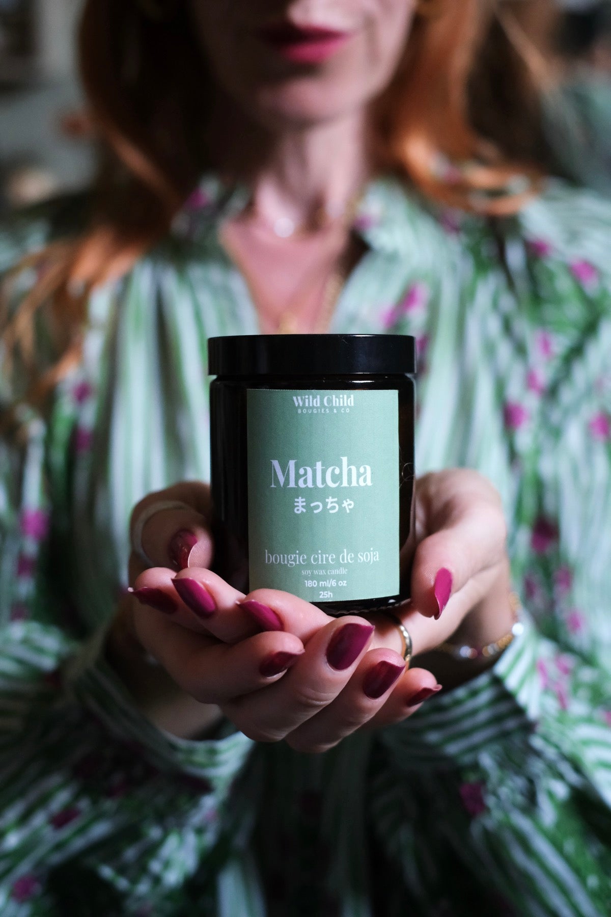 Matcha candela profumata