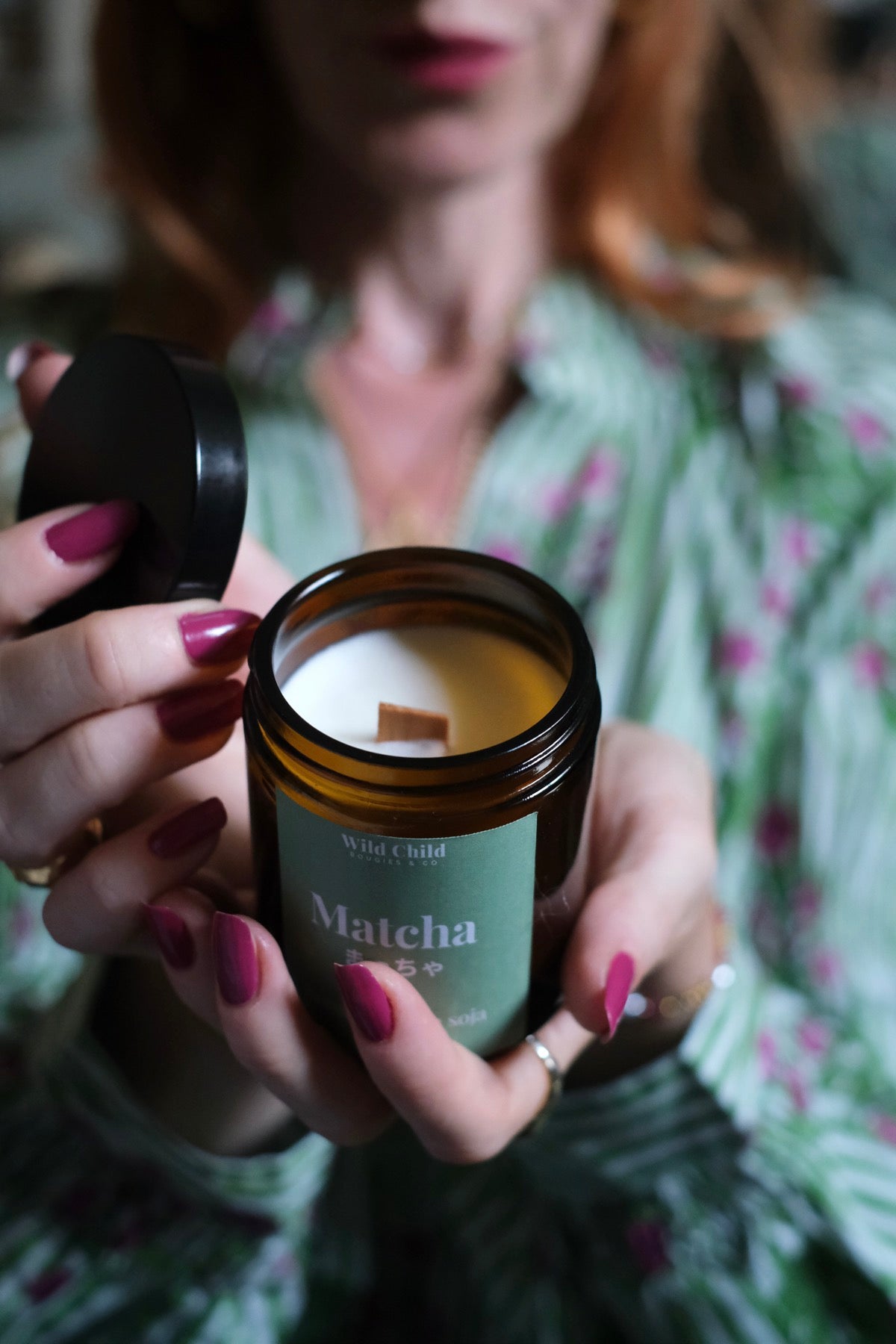 Matcha candela profumata