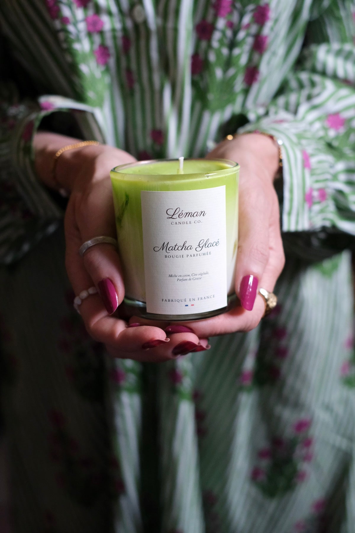 Candela profumata al matcha ghiacciato in cera di soia (380 g)