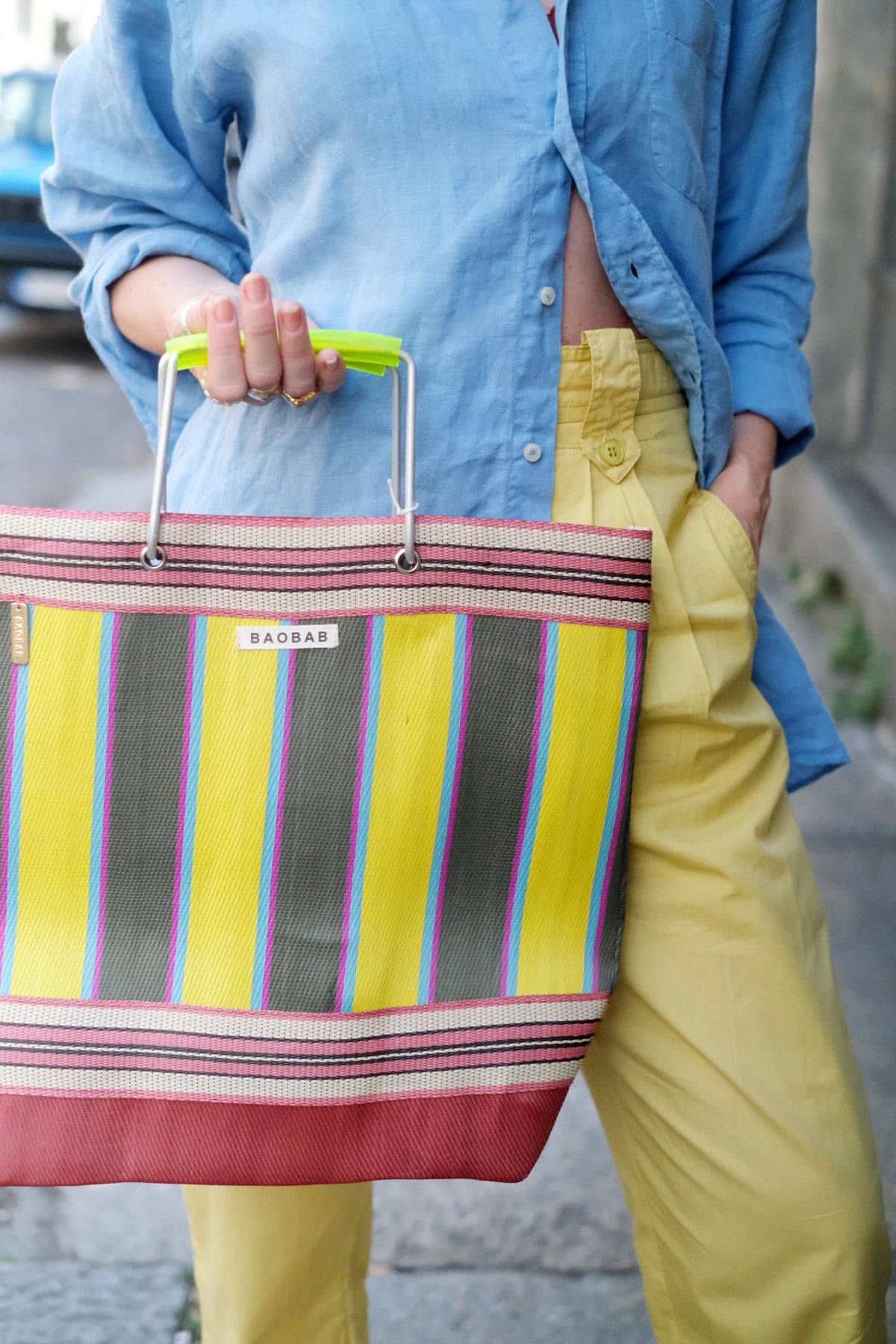Borsa cabas gialla