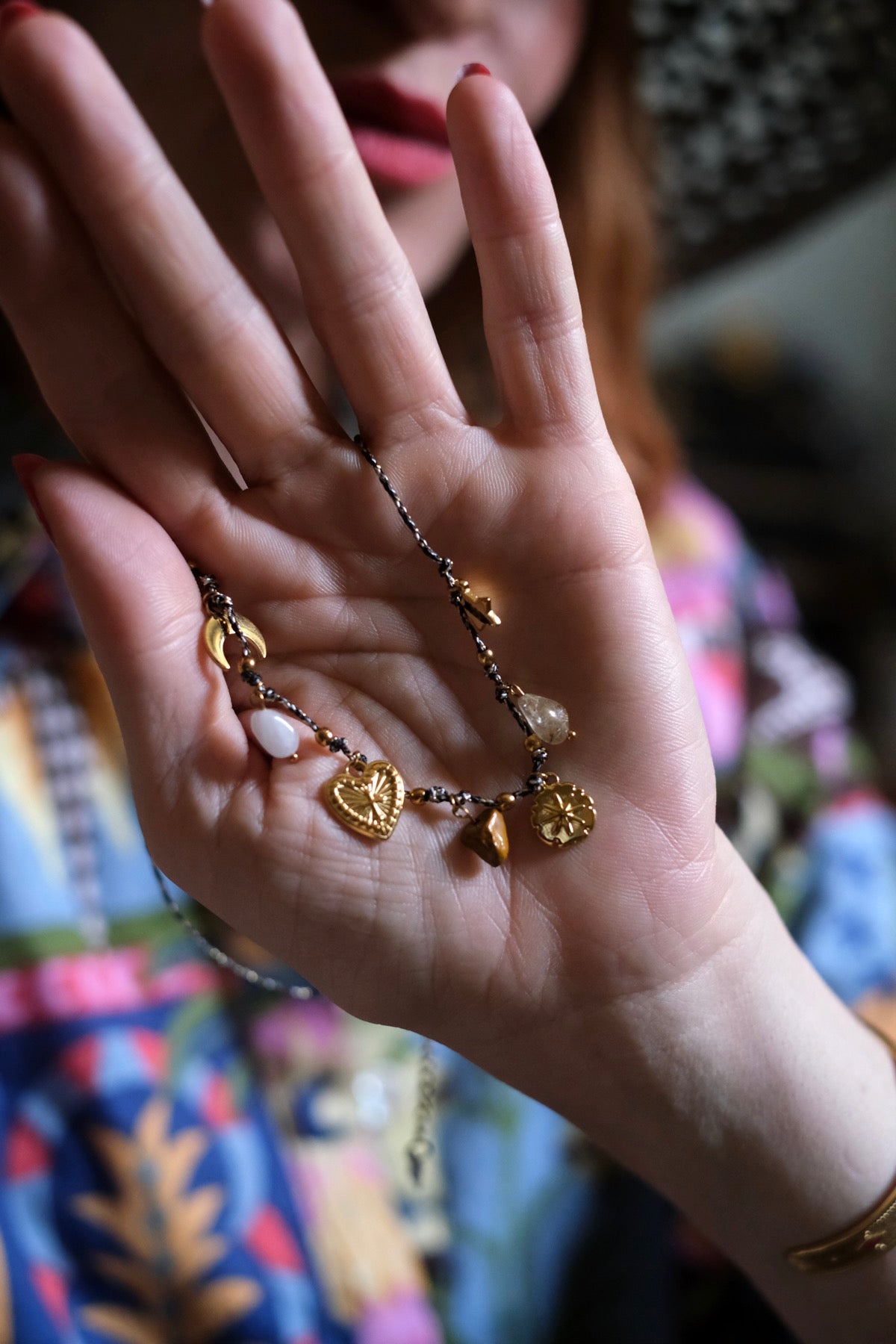 Collana ciondoli d'estate nera