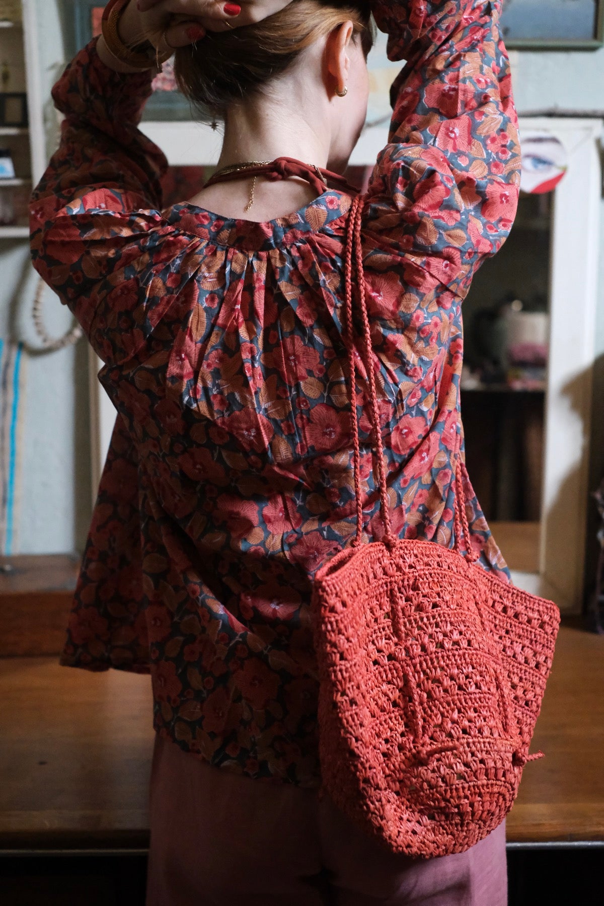 Borsa in rafia Isla Cap Lacy Small