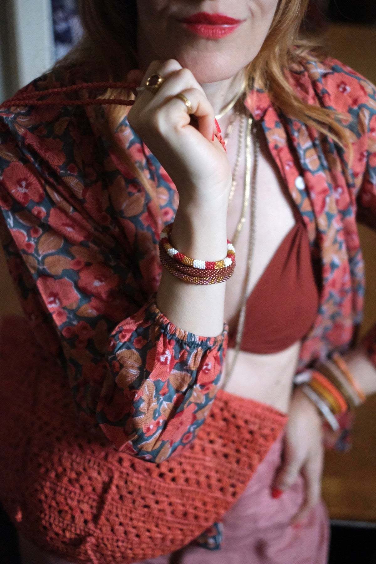 Borsa in rafia Isla Cap Lacy Small