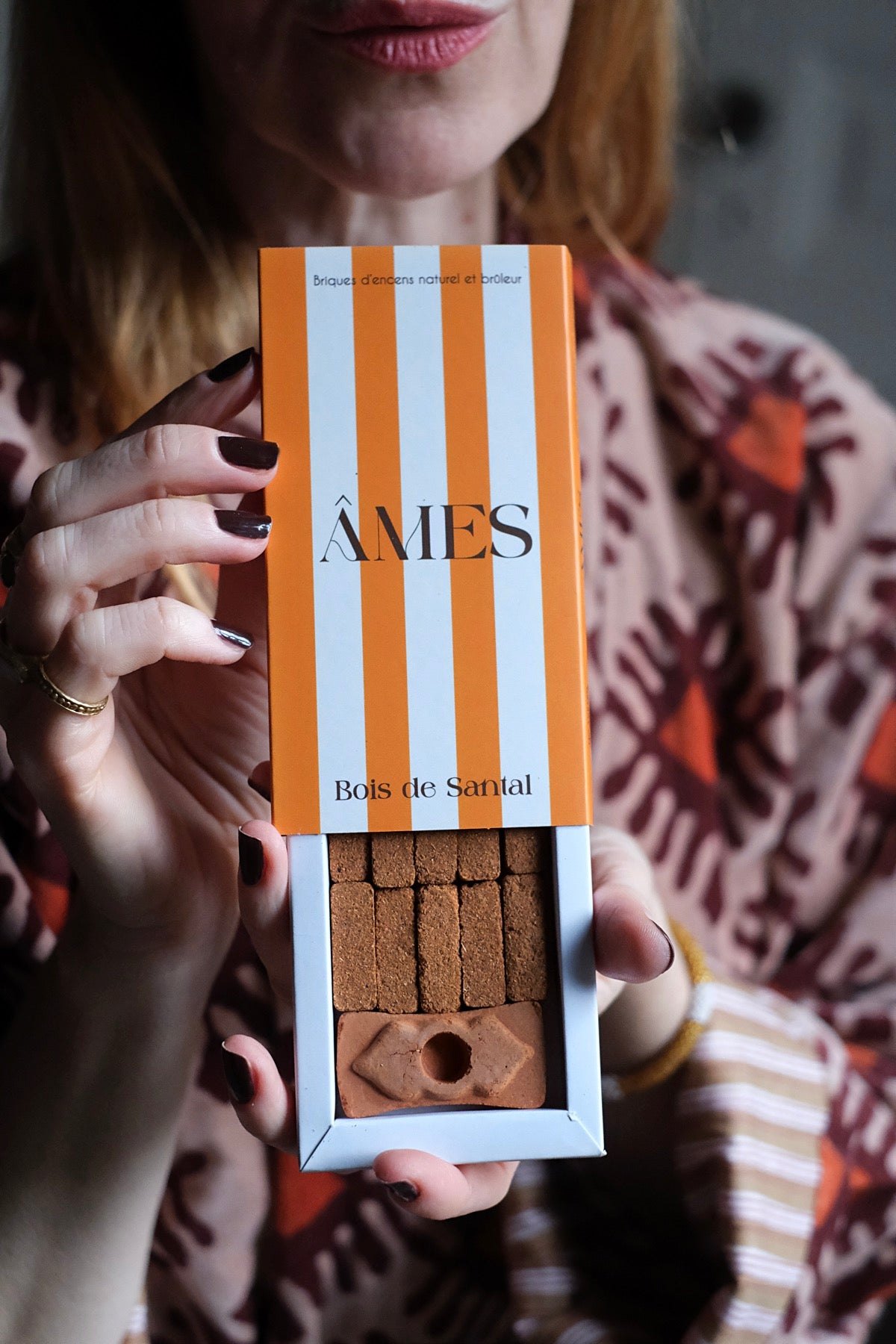 Mattoncini di incenso naturale e bruciatore vari profumi