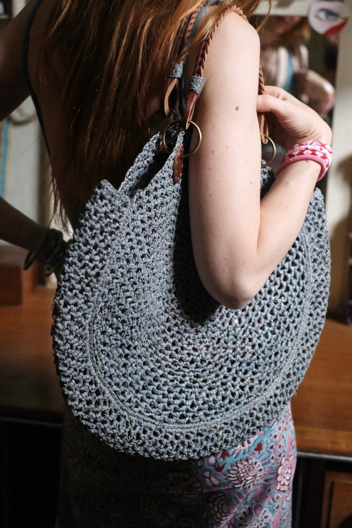 Borsa in rafia NUOVA LACY D