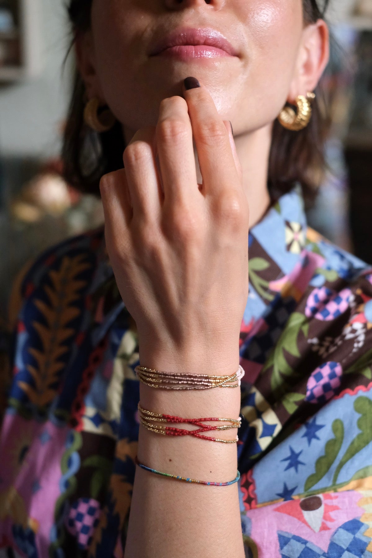 Bracciale Damasco quadruplo due varianti