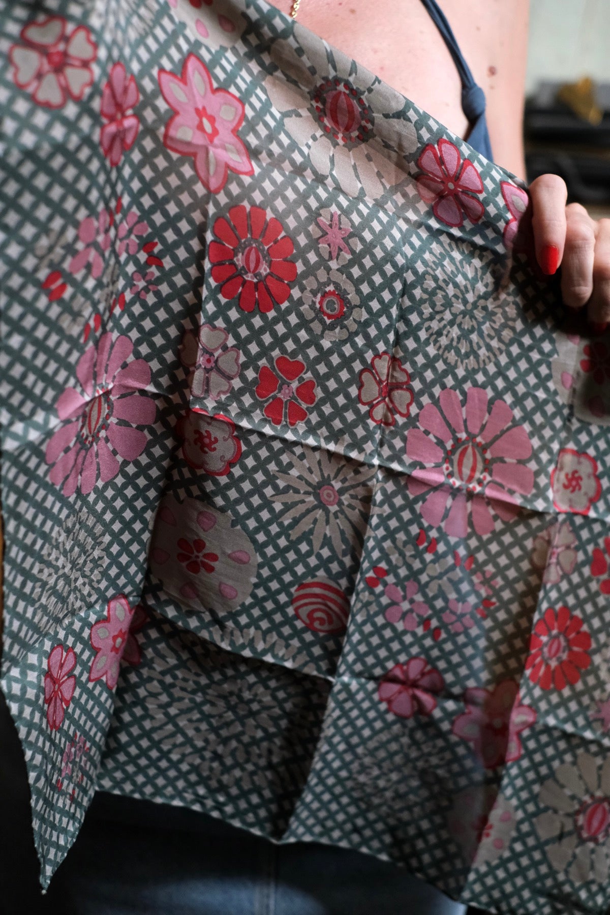 Foulard Mini Shippo verde salvia