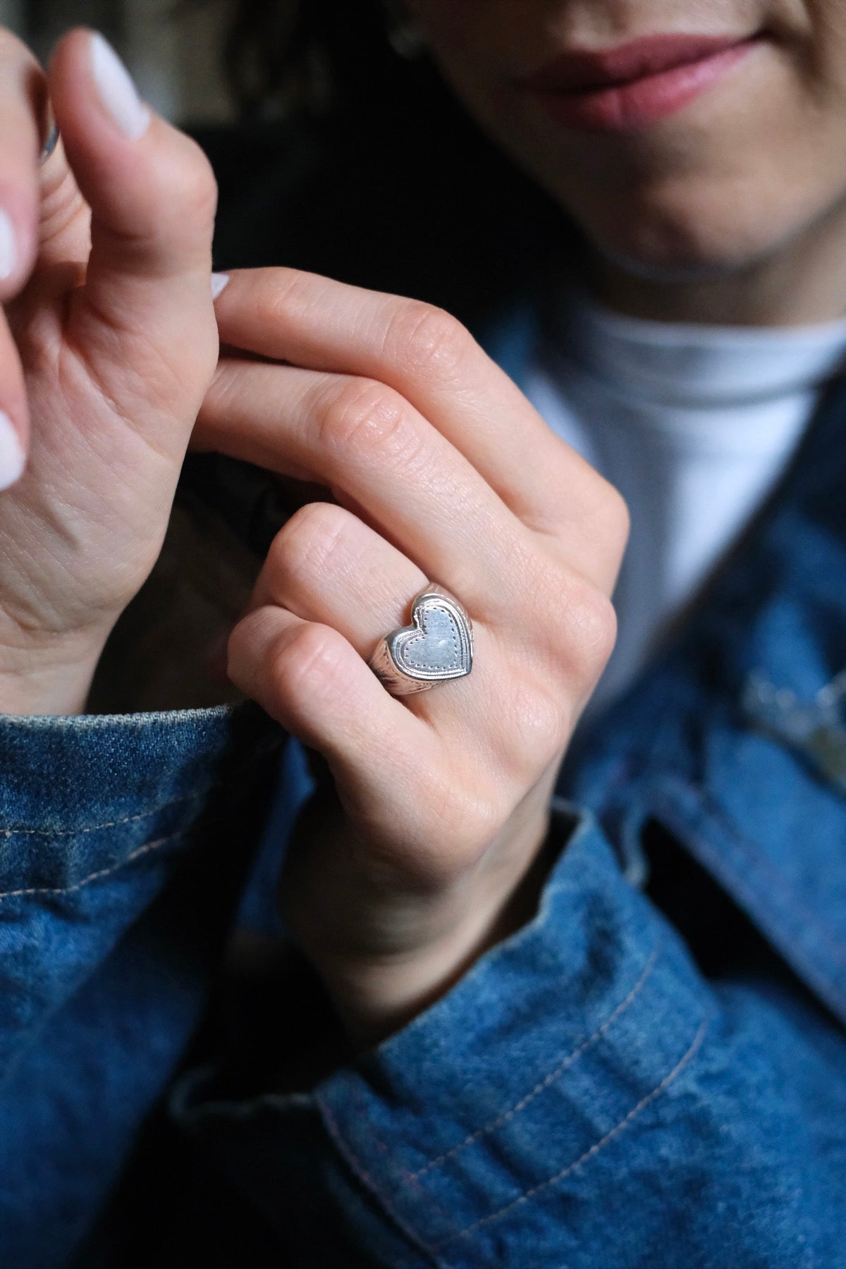 Anello CUORE d'argento