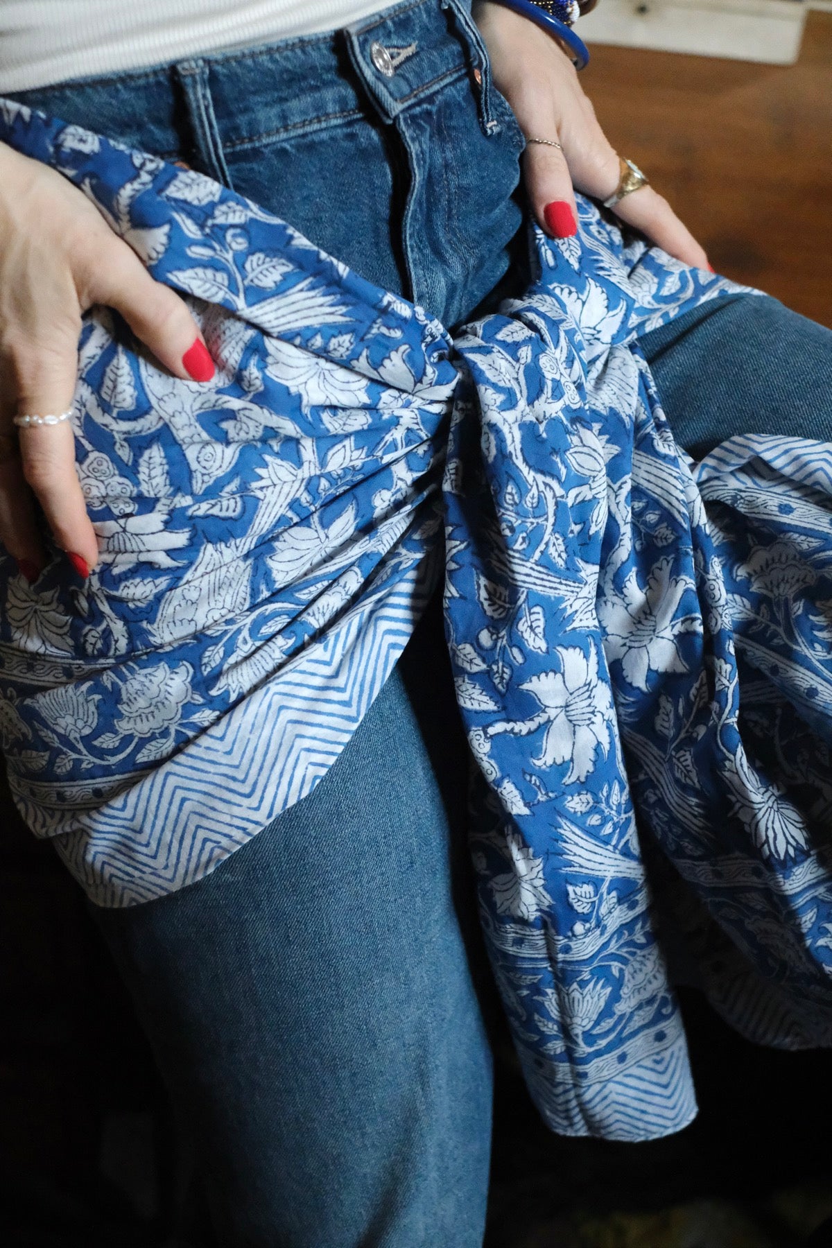 Pareo Saint-Malo Bianco e blu