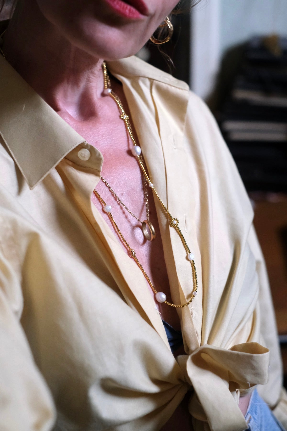 Collana Luce oro e perle