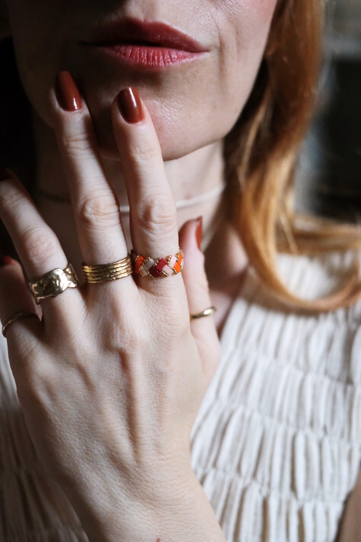 Anello Tilabead salmone