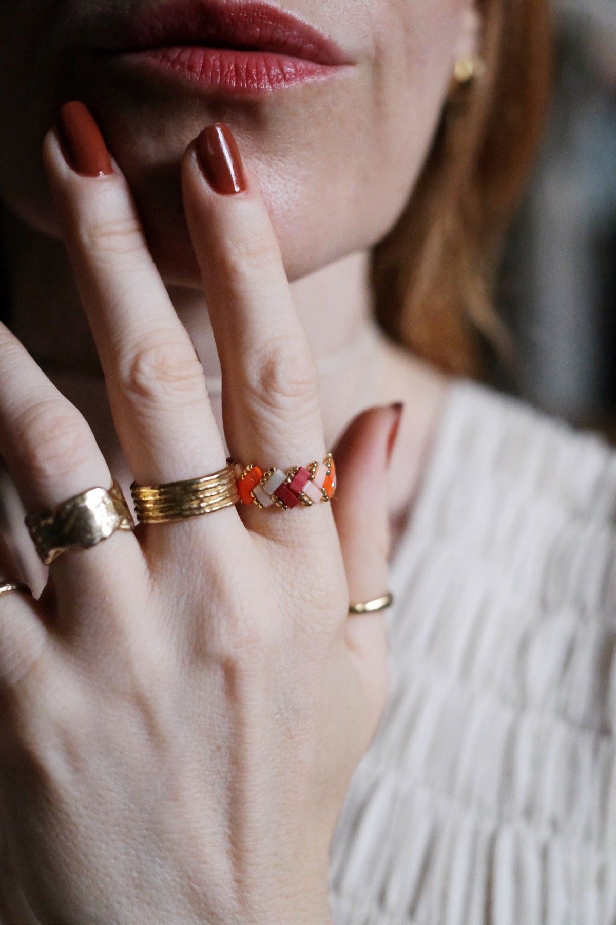 Anello Tilabead salmone