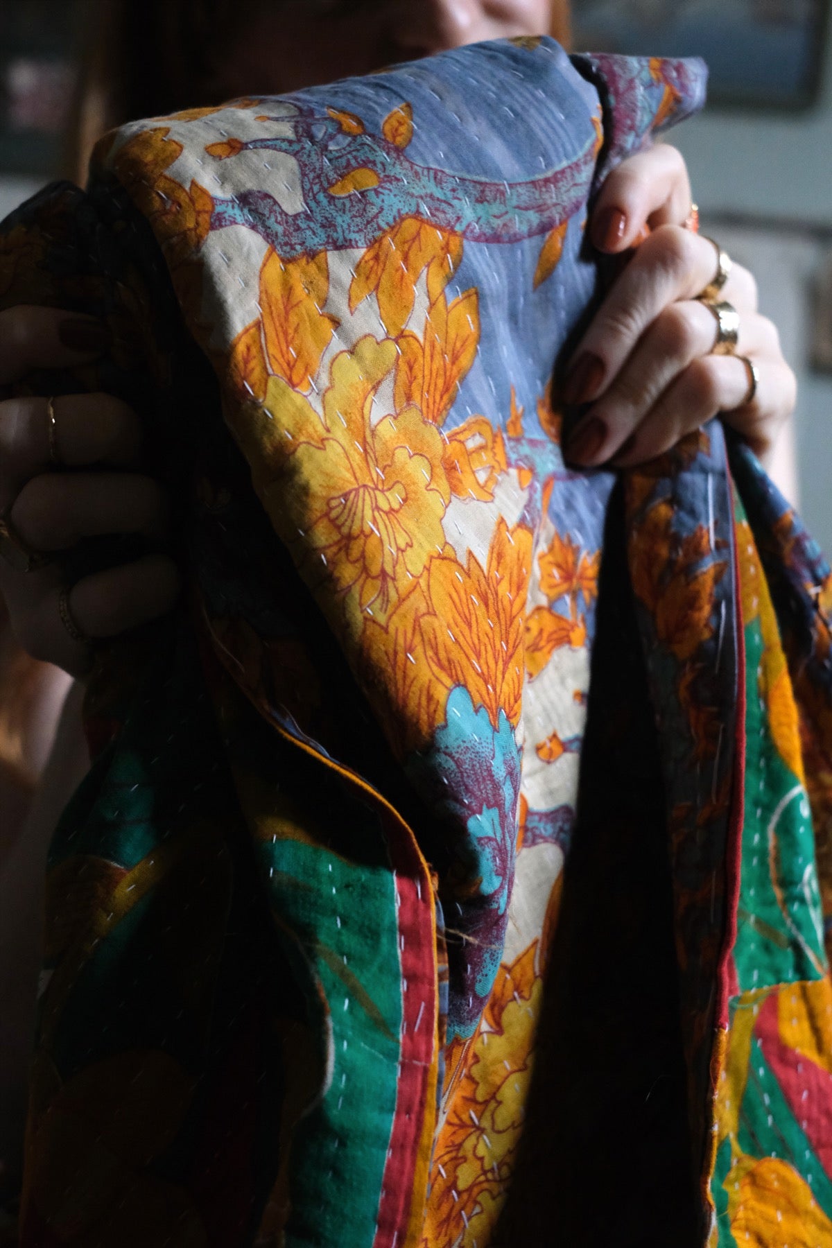 Telo Kantha pezzo unico patchwork