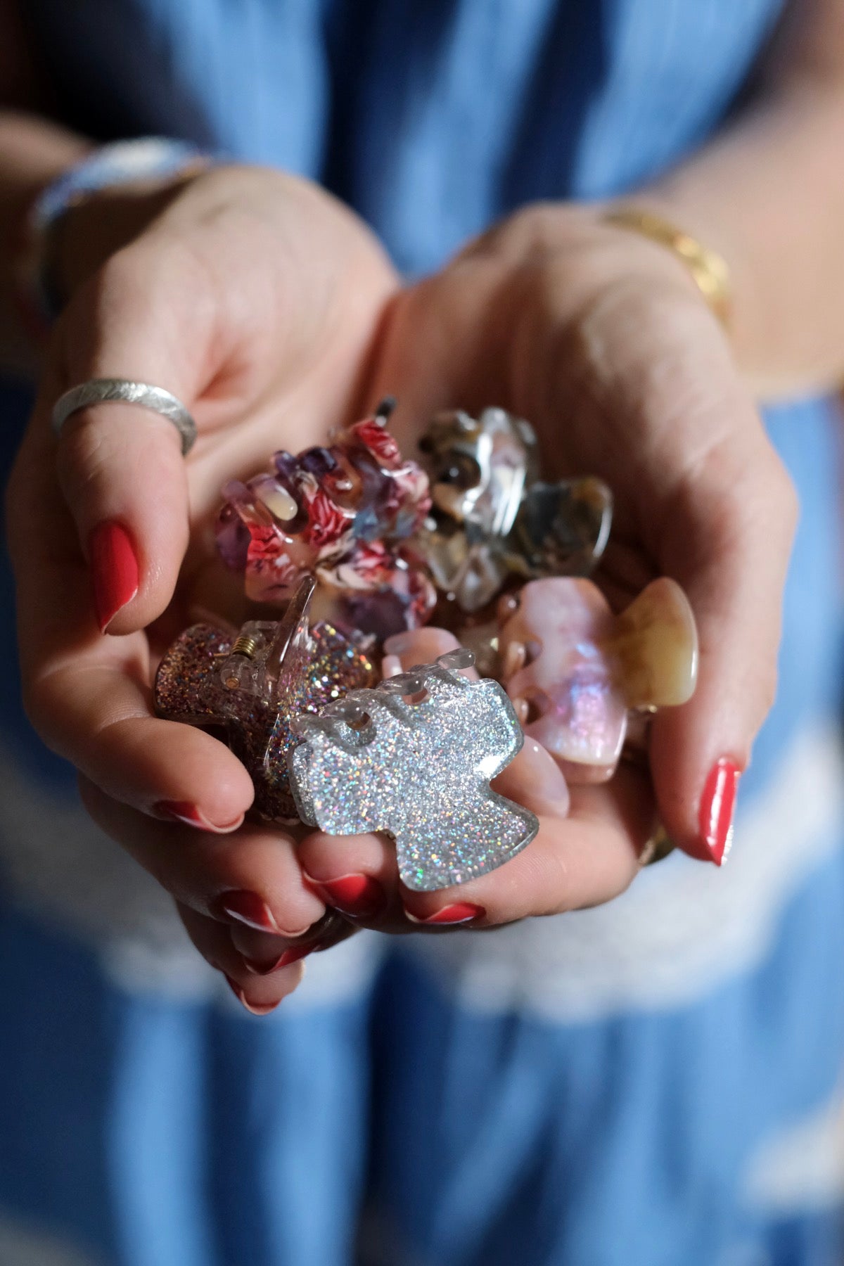 Pinza Argento glitter