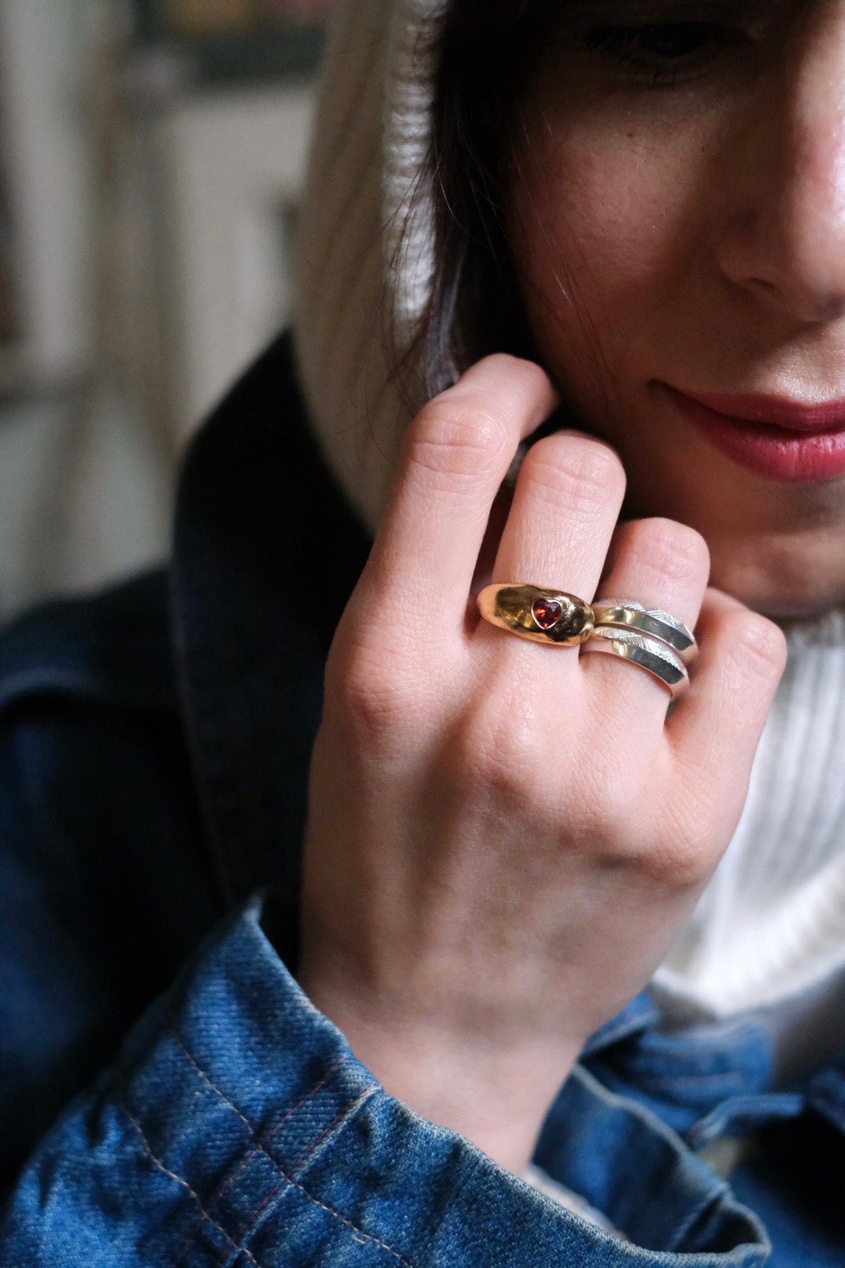 ANELLO LUZIA ROSSO