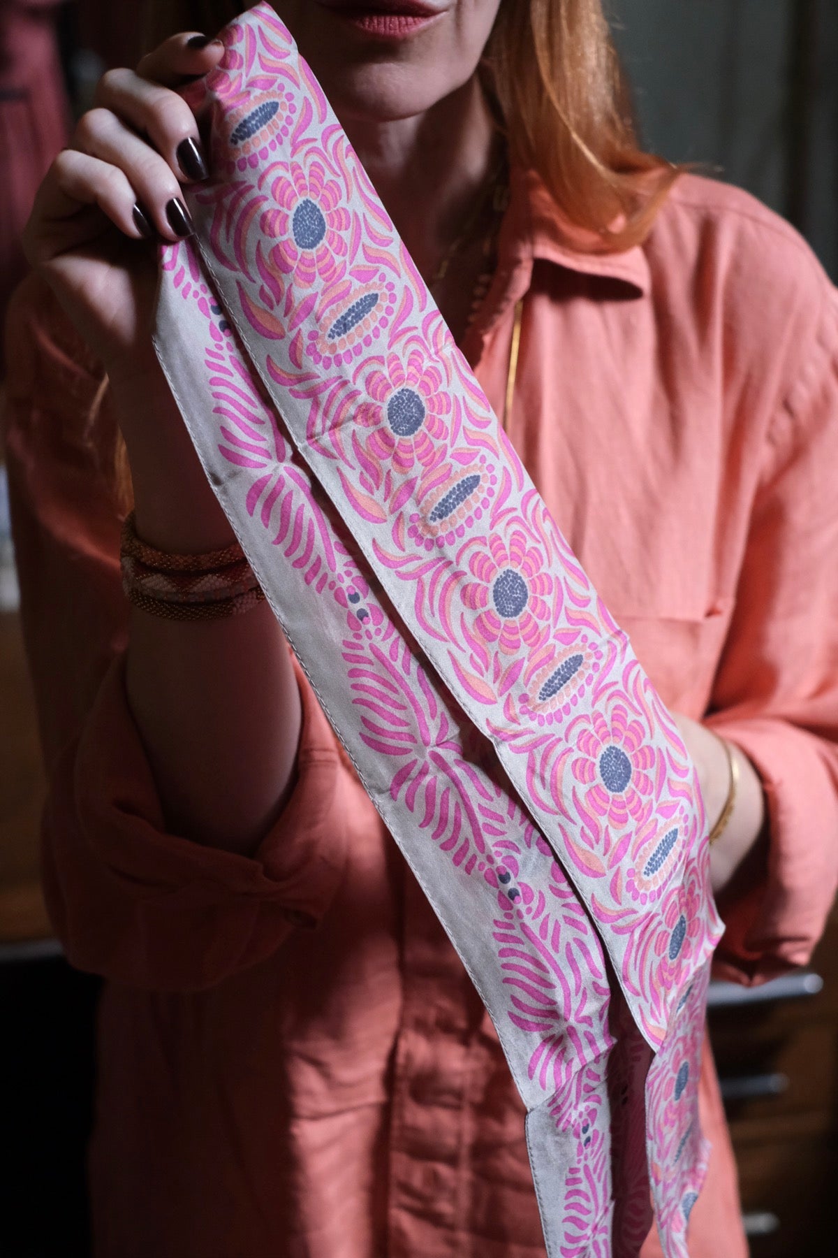 Twilly fascia, cintura Camelia Fuchsia