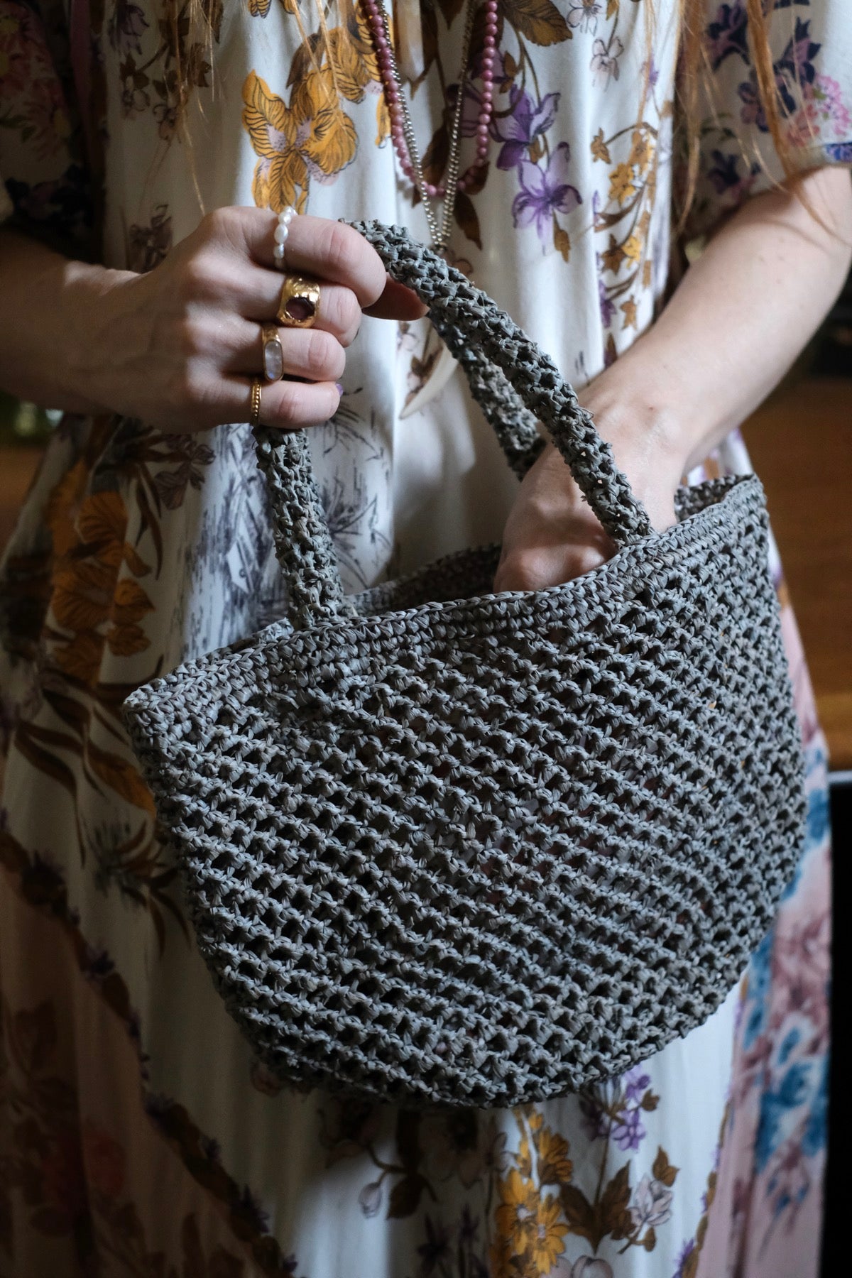 Kapity Lacy - Cestino in rafia traforato