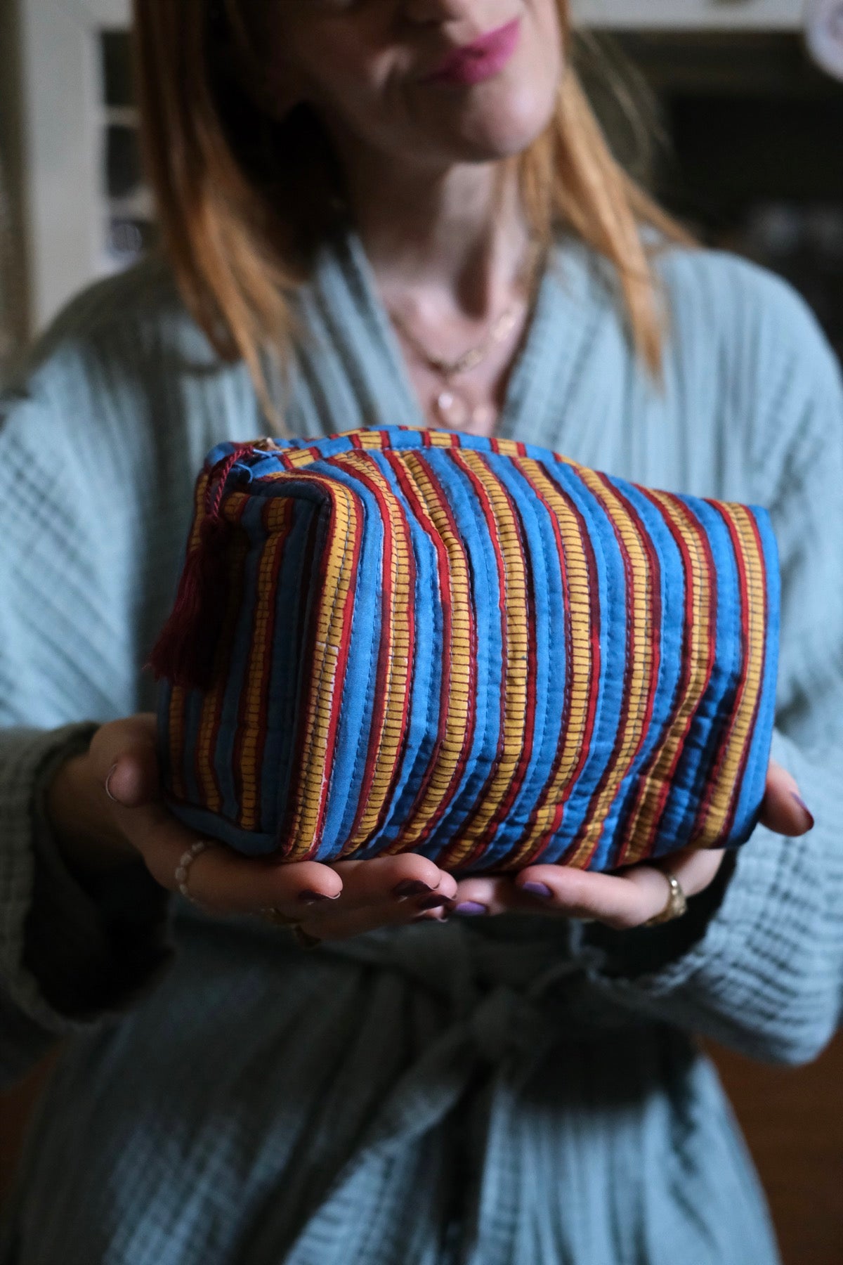 Beauty righe blu giallo rosso