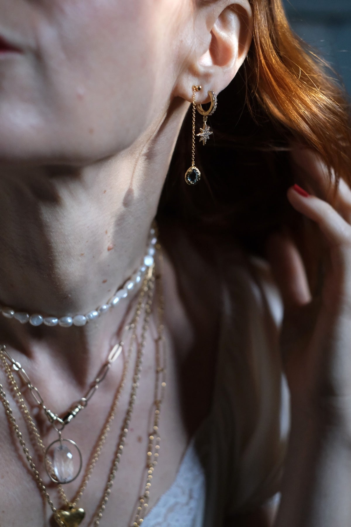 ORECCHINI LUNGHI LYSIA BLU Azzurro