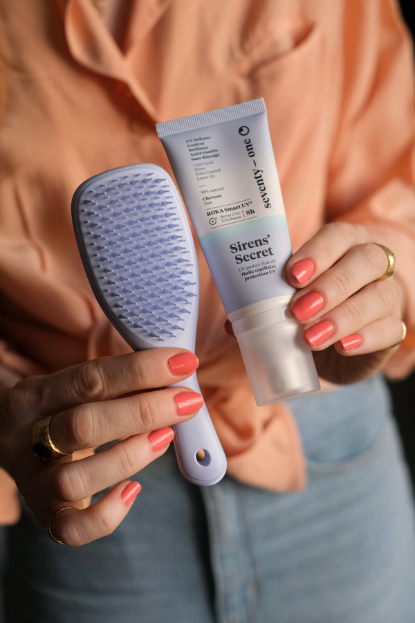 Duo capelli spazzola e olio protettivo solare capelli