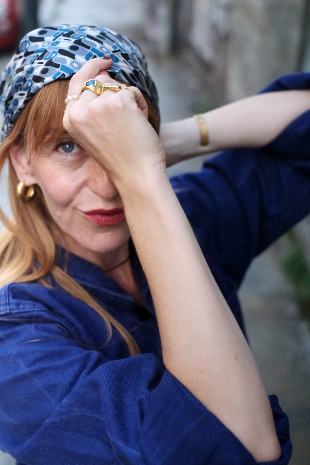 Foulard Mini Percussione blu e nero