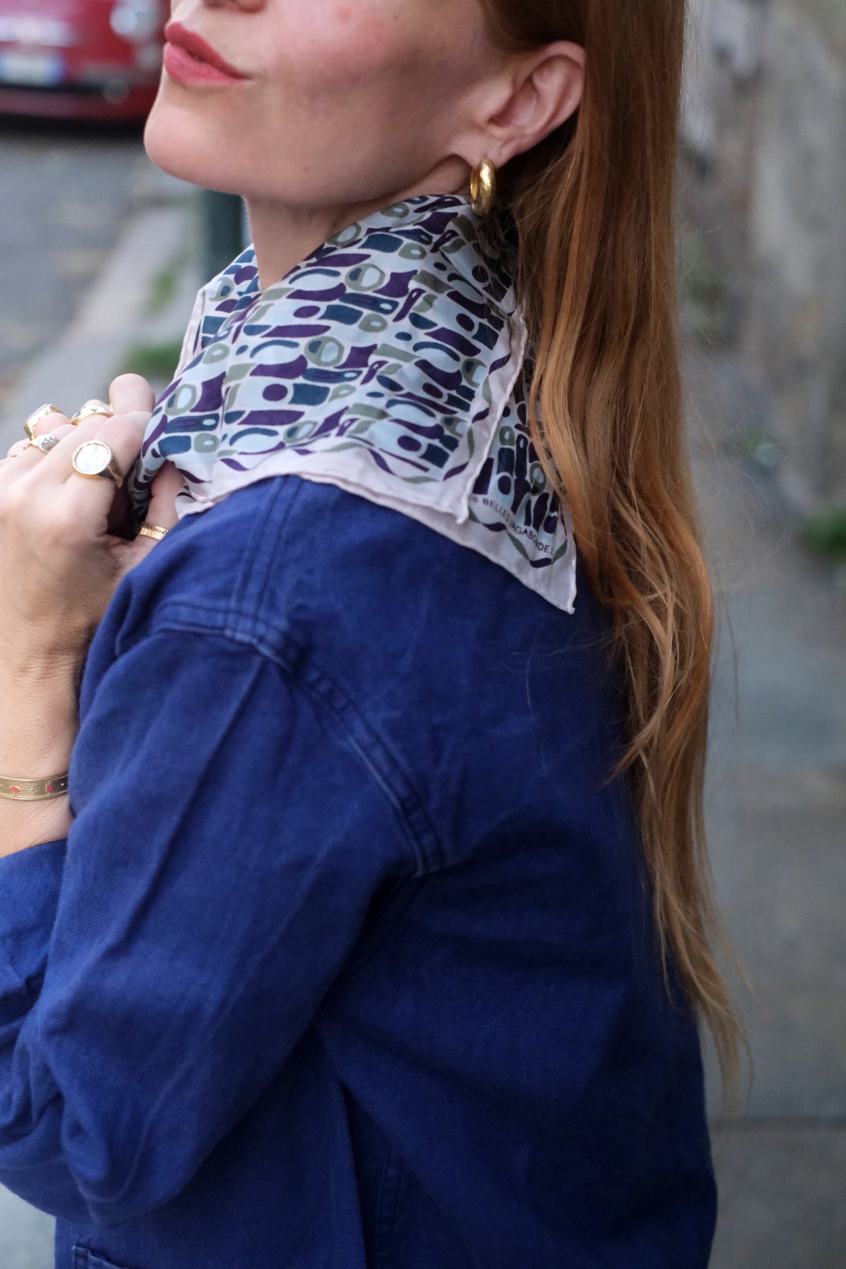 Foulard Mini Percussione verde e viola