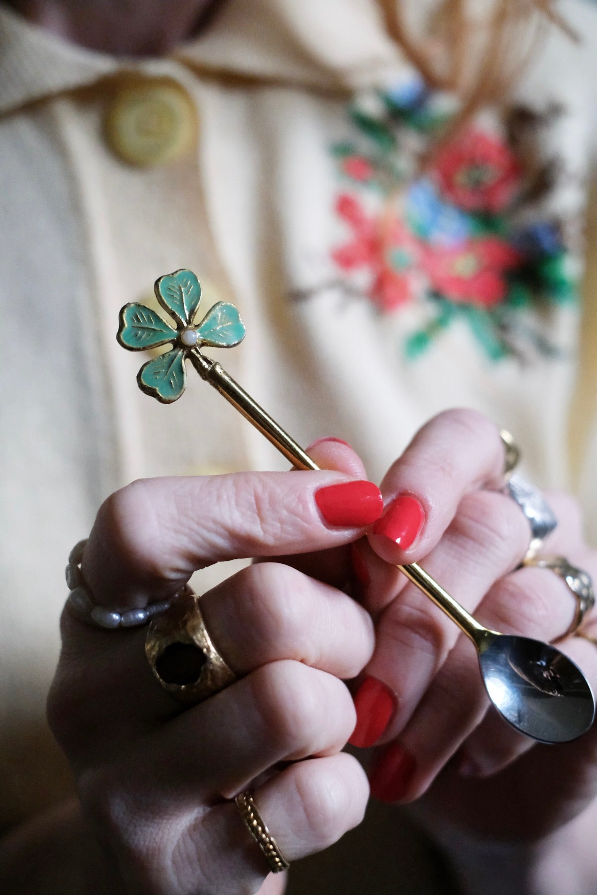 Cucchiaino della fortuna Quadrifoglio