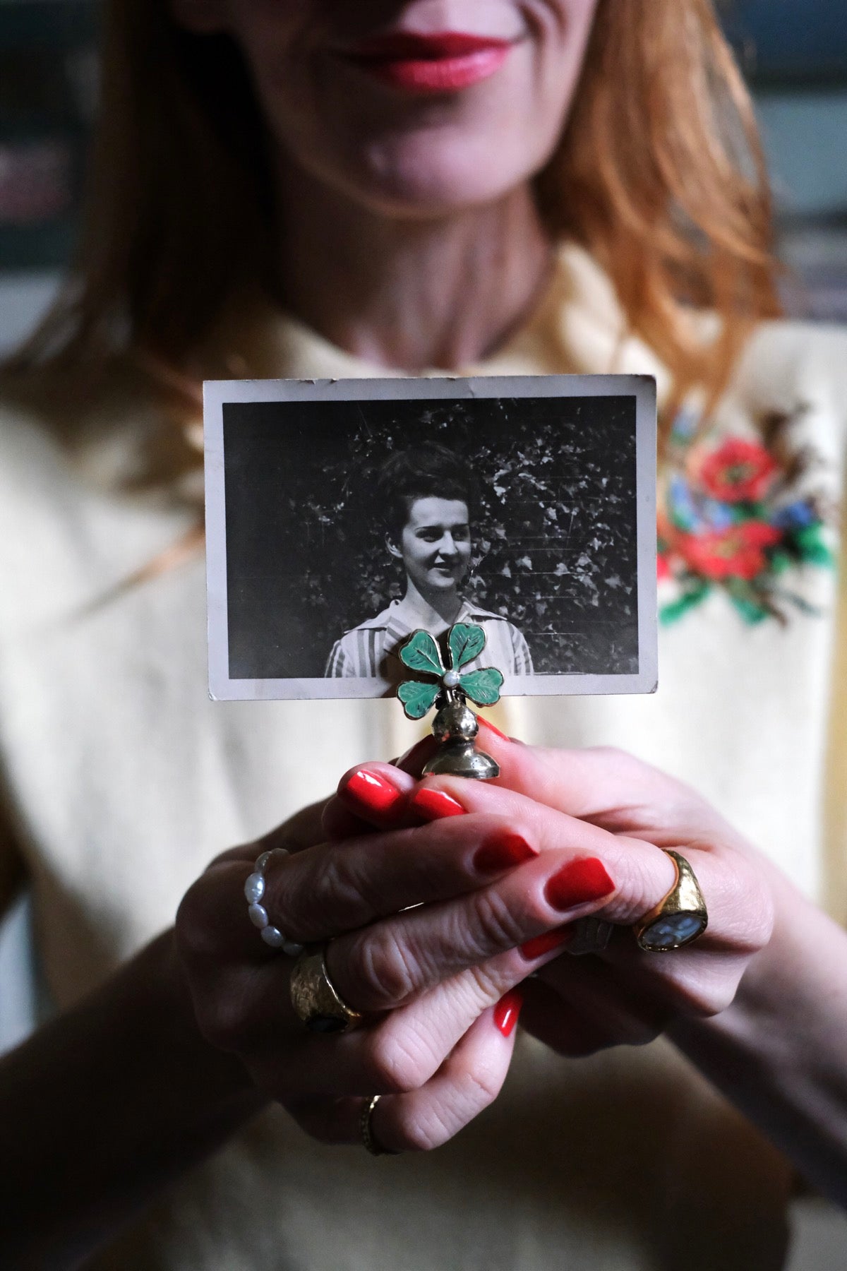 Quadrifoglio portafoto segnaposto Card Holder