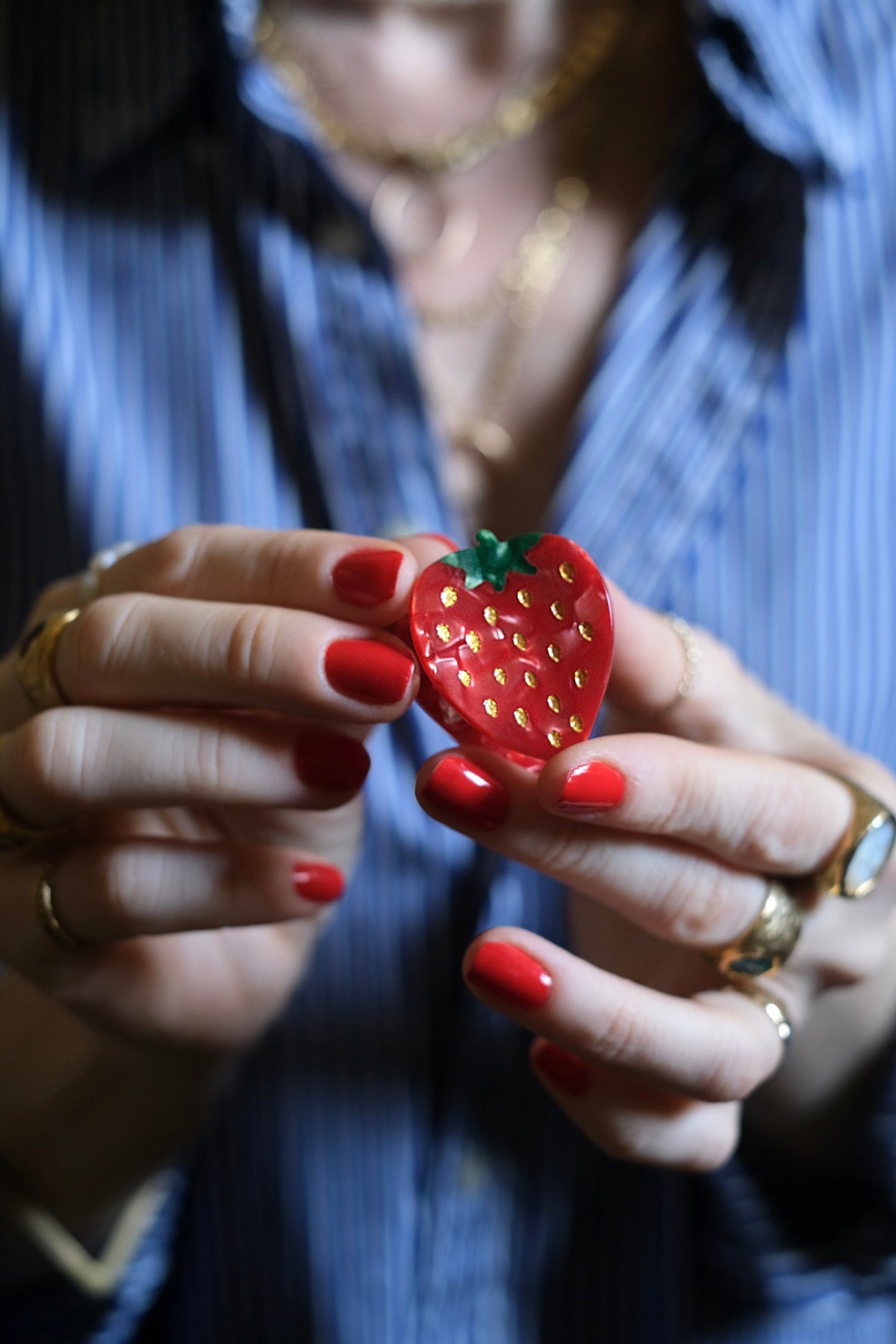 Pinza capelli fragola