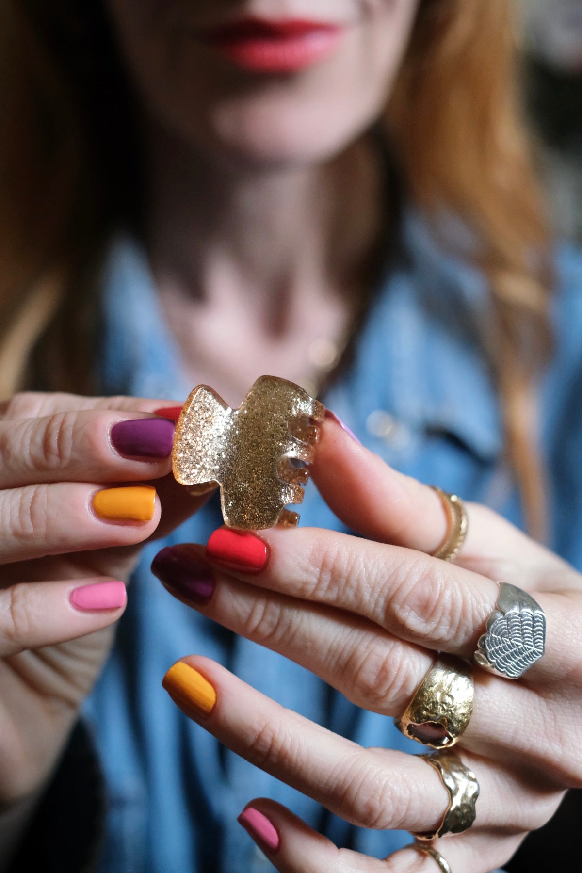 Pinza Oro Glitter