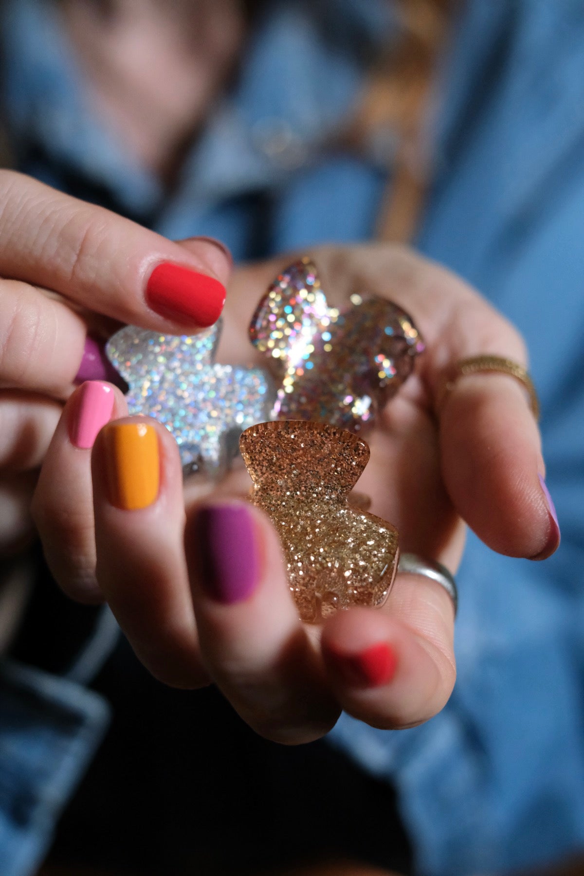 Pinza Argento glitter