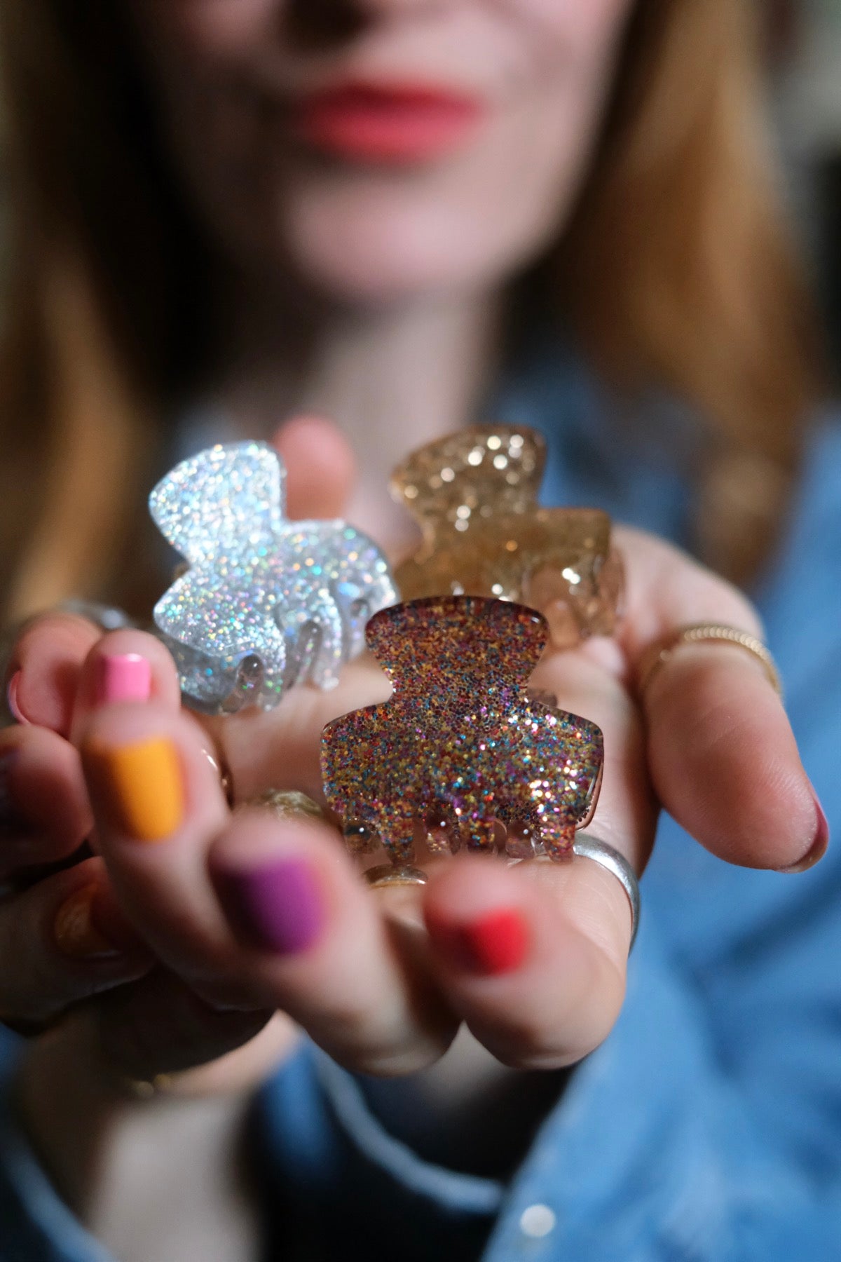 Pinza Argento glitter