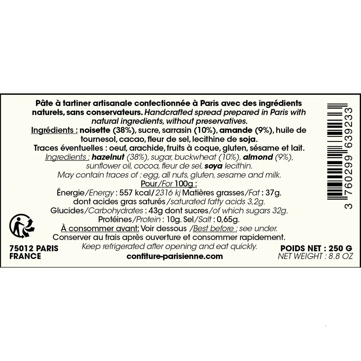 Coffret Pâte à Tartiner d'Antoinette x À Paris Chez Antoinette Poisson