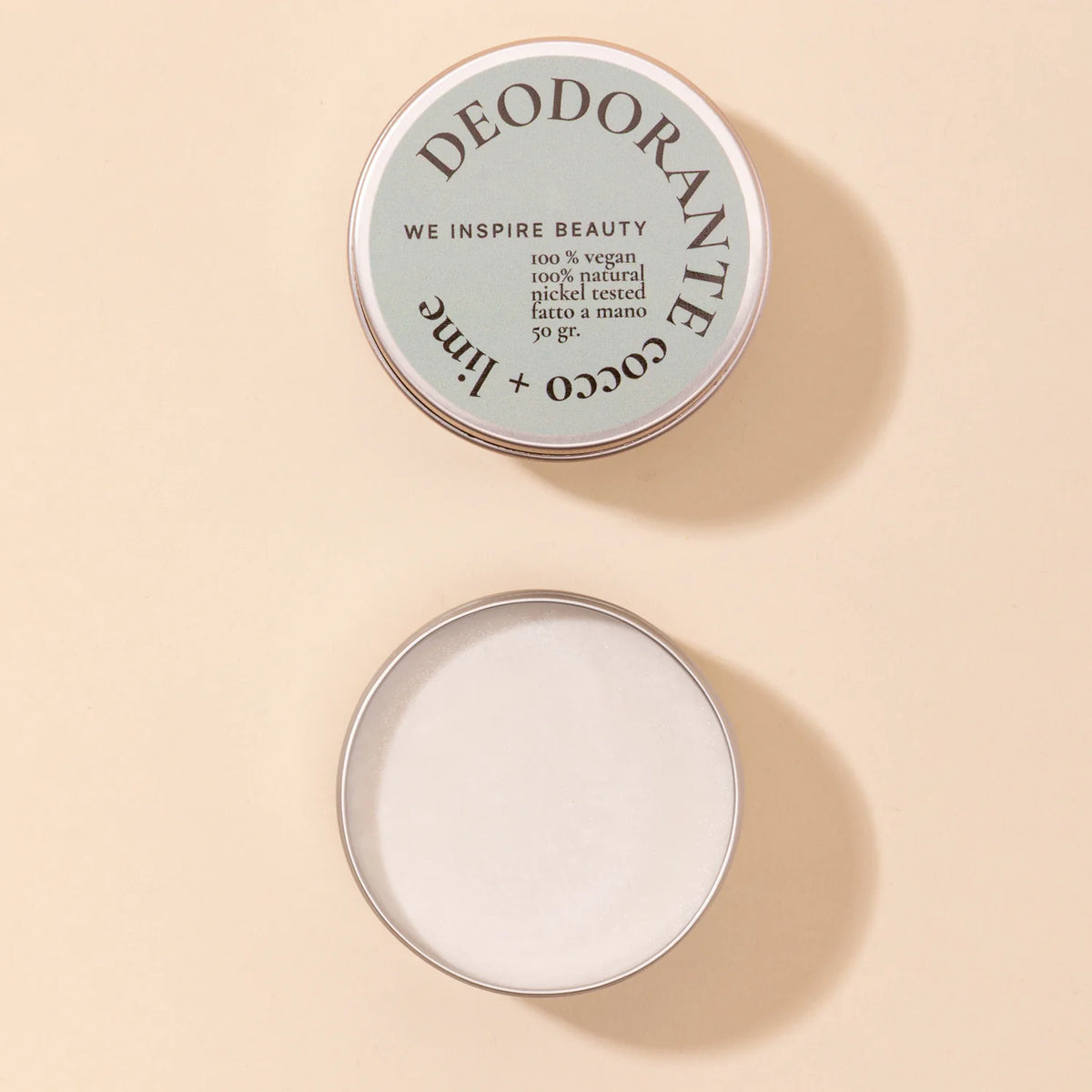 Deodorante naturale in jar di alluminio Cocco + lime