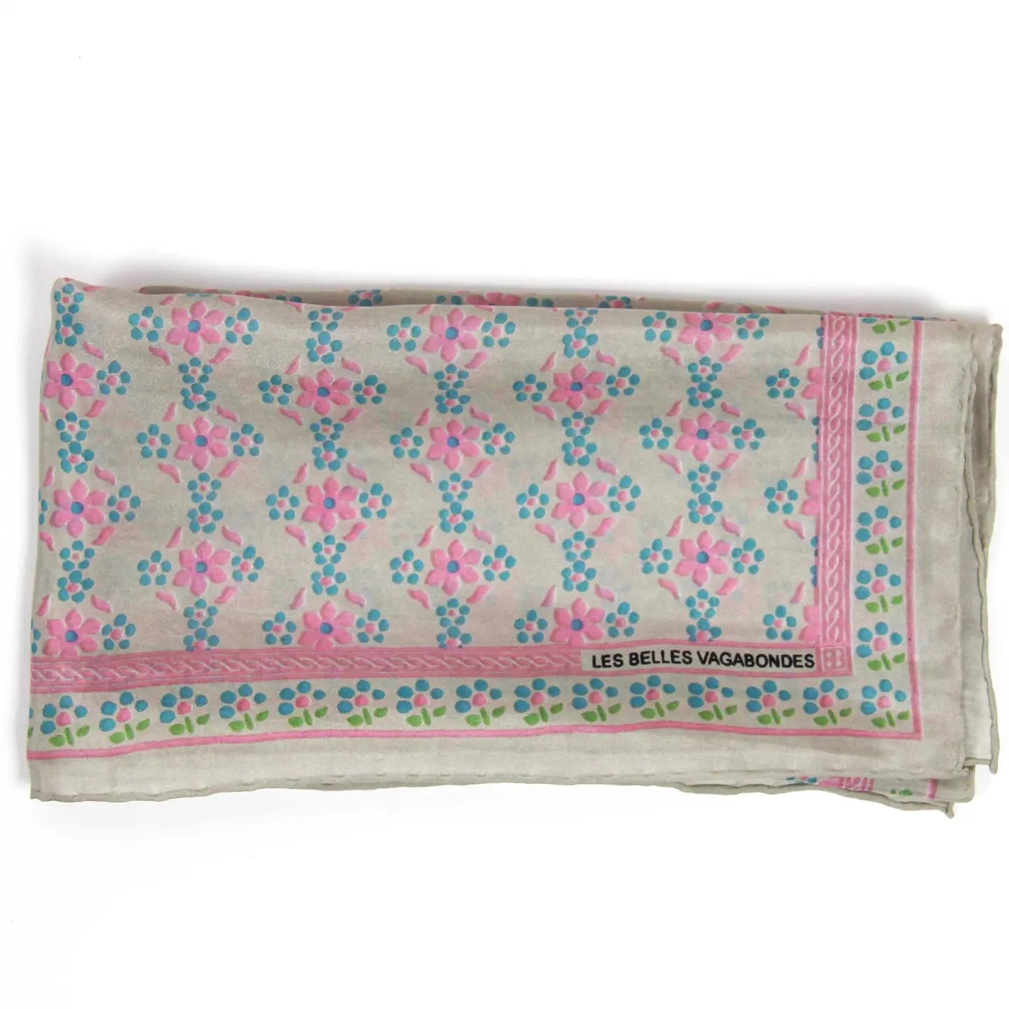Foulard Mini Natasha rosa chiaro e azzurro