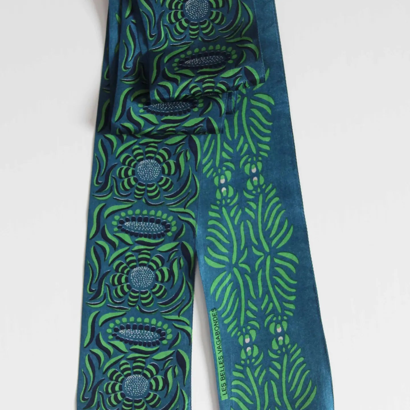 Twilly fascia, cintura Camelia blu verde