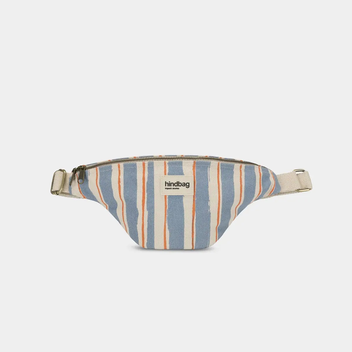 Marsupio Olivia a righe arancione e blu