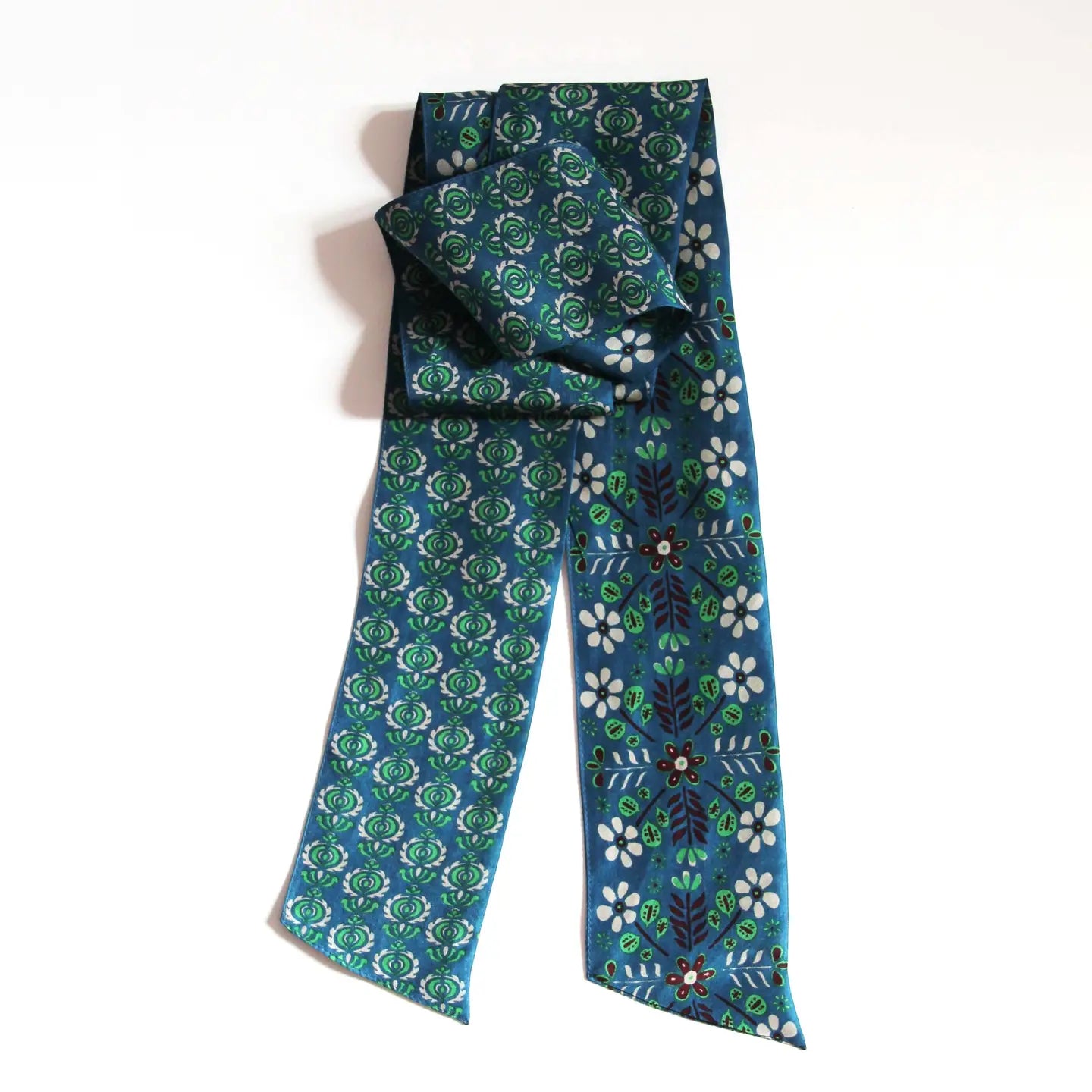 Twilly fascia, cintura Ludmilla verde blu