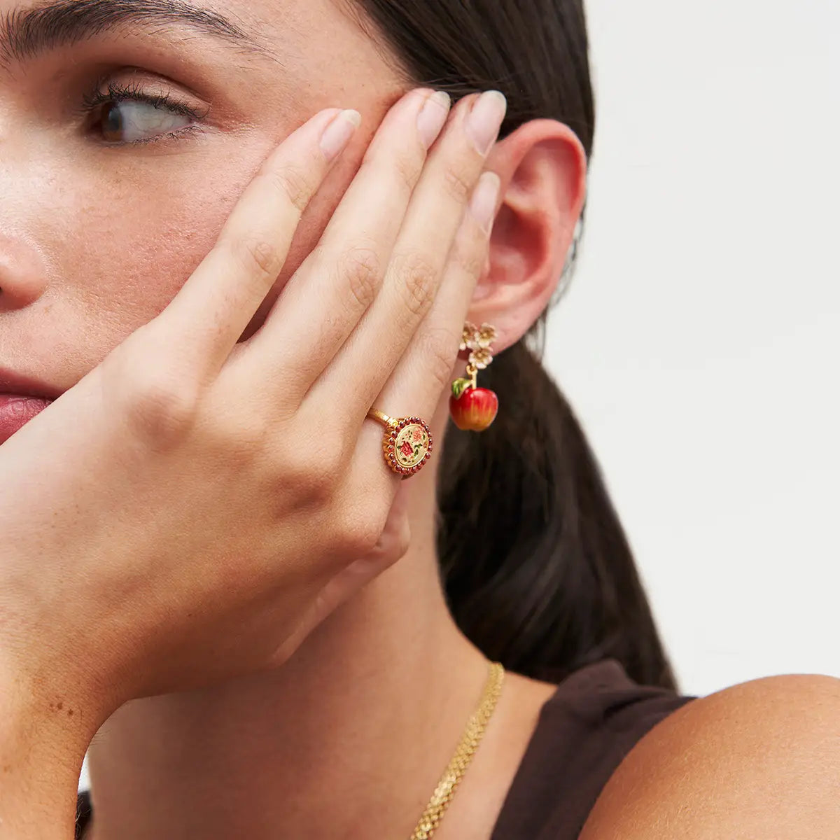 Anello cameo floreale Eve