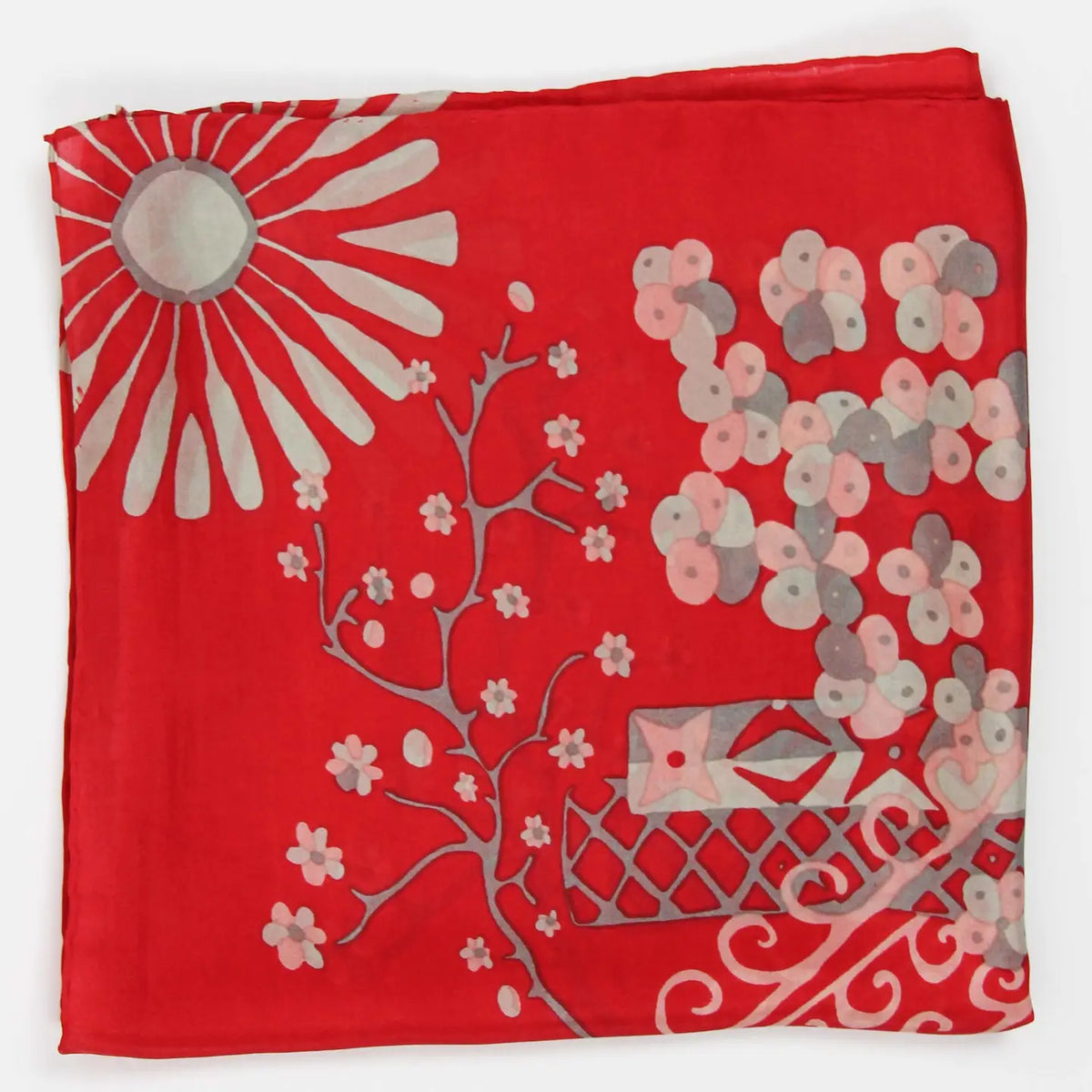Carré grande in seta Ayaka Rosso 110x110