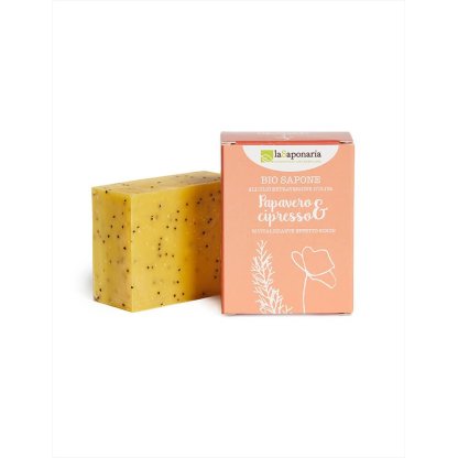 Sapone scrub papavero e cipresso