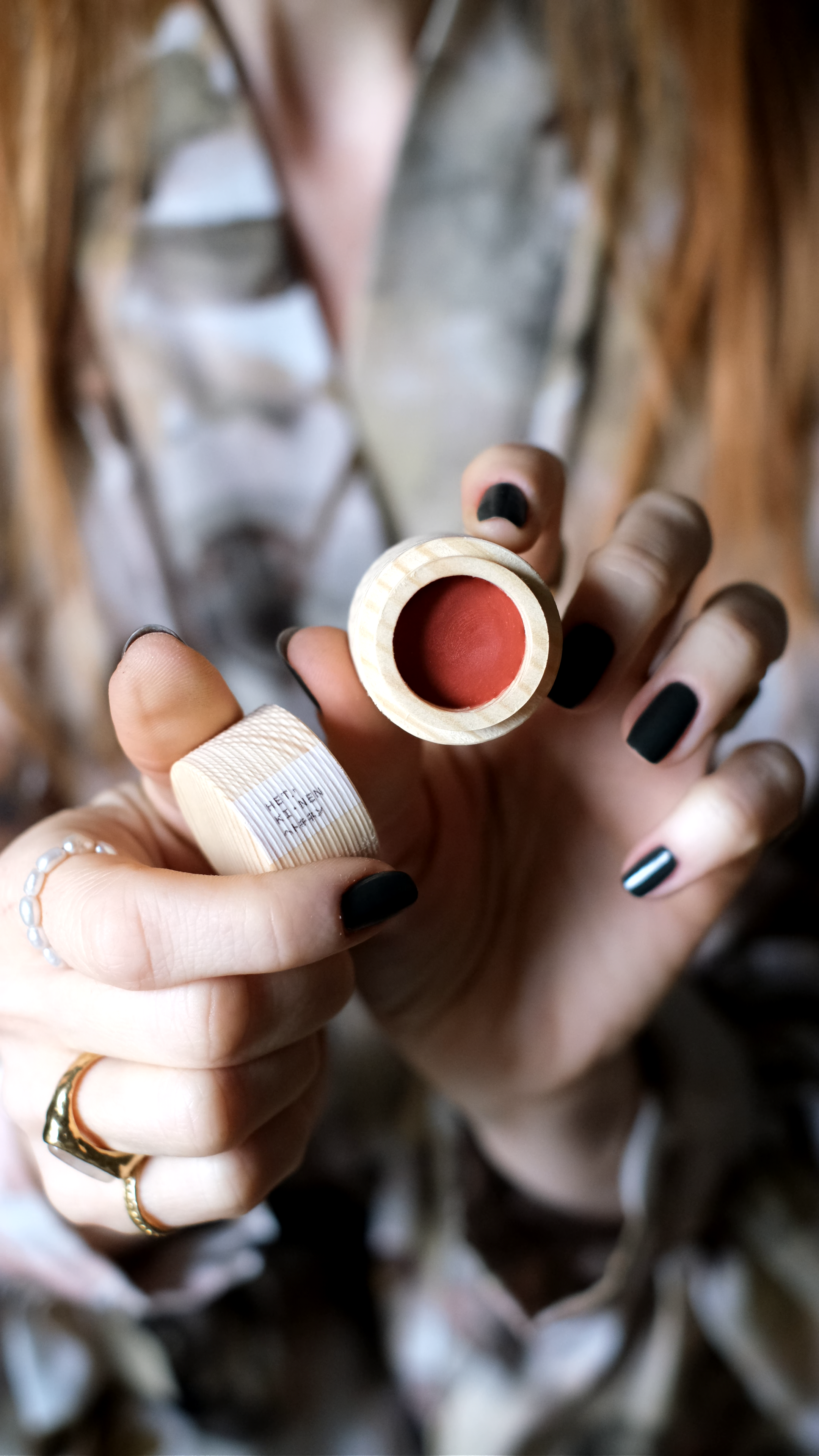 Red pine-geranium lip balm