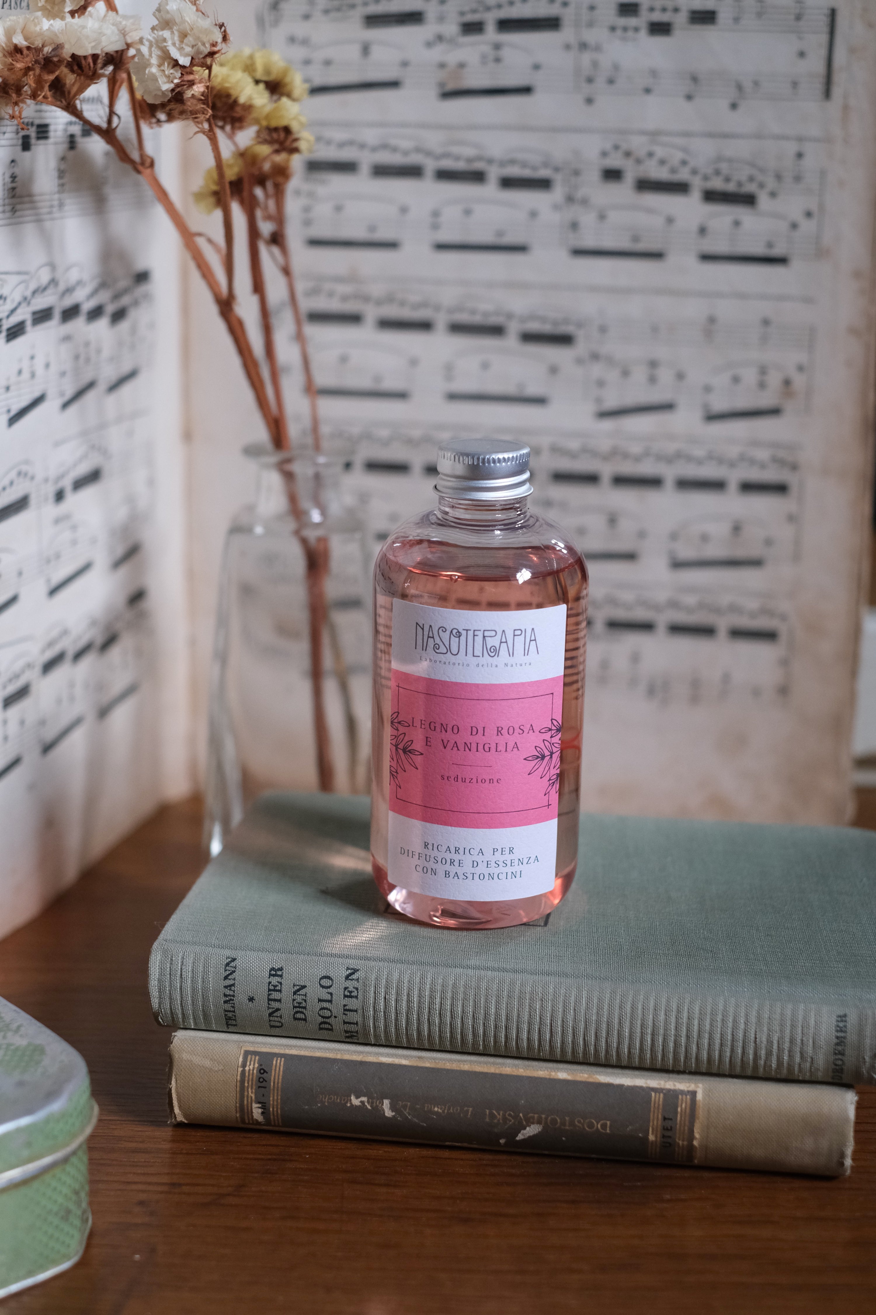 Ricarica per Diffusore bacchette Legno di Rosa e Vaniglia