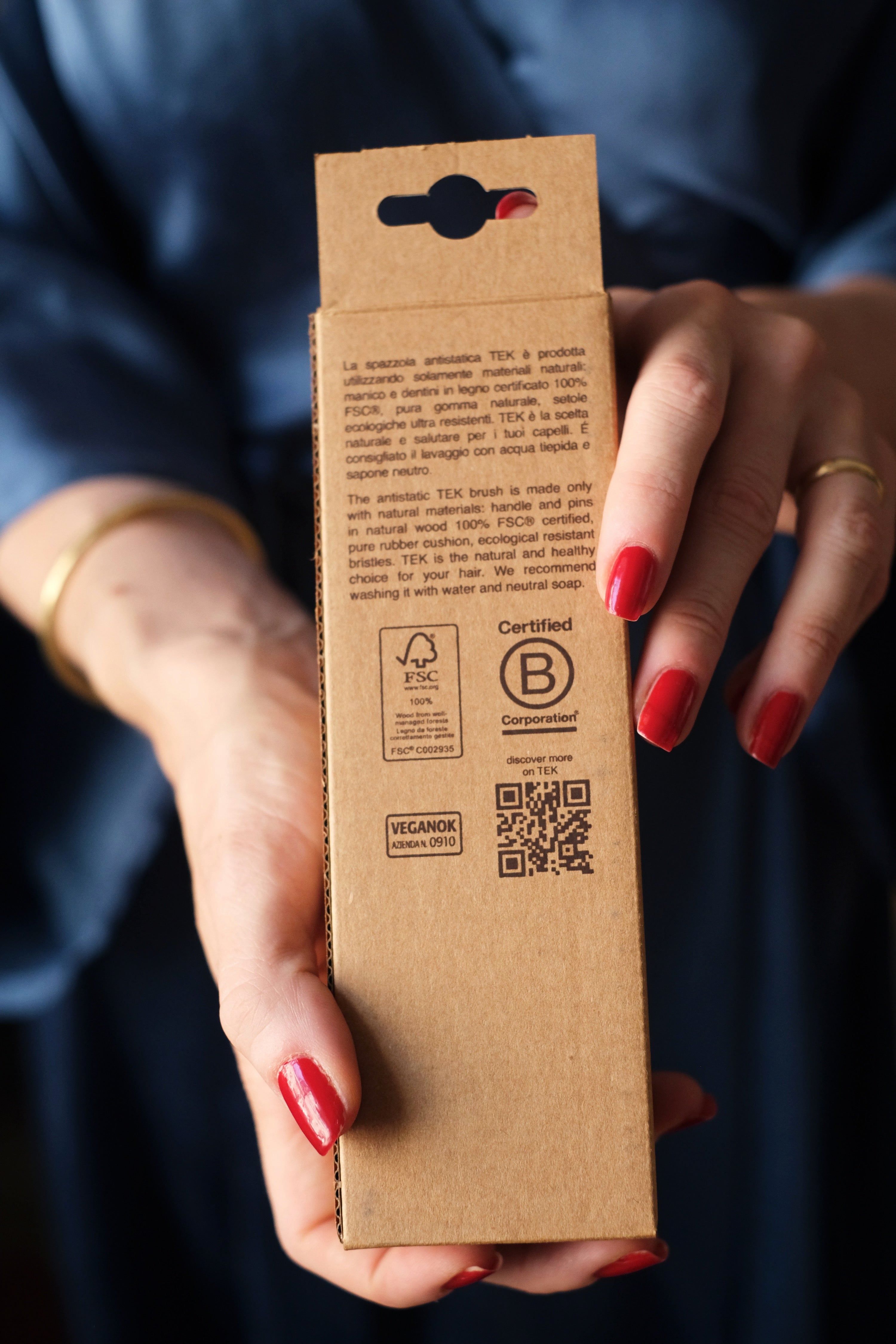 Spazzola Rettangolare grande con dente lungo