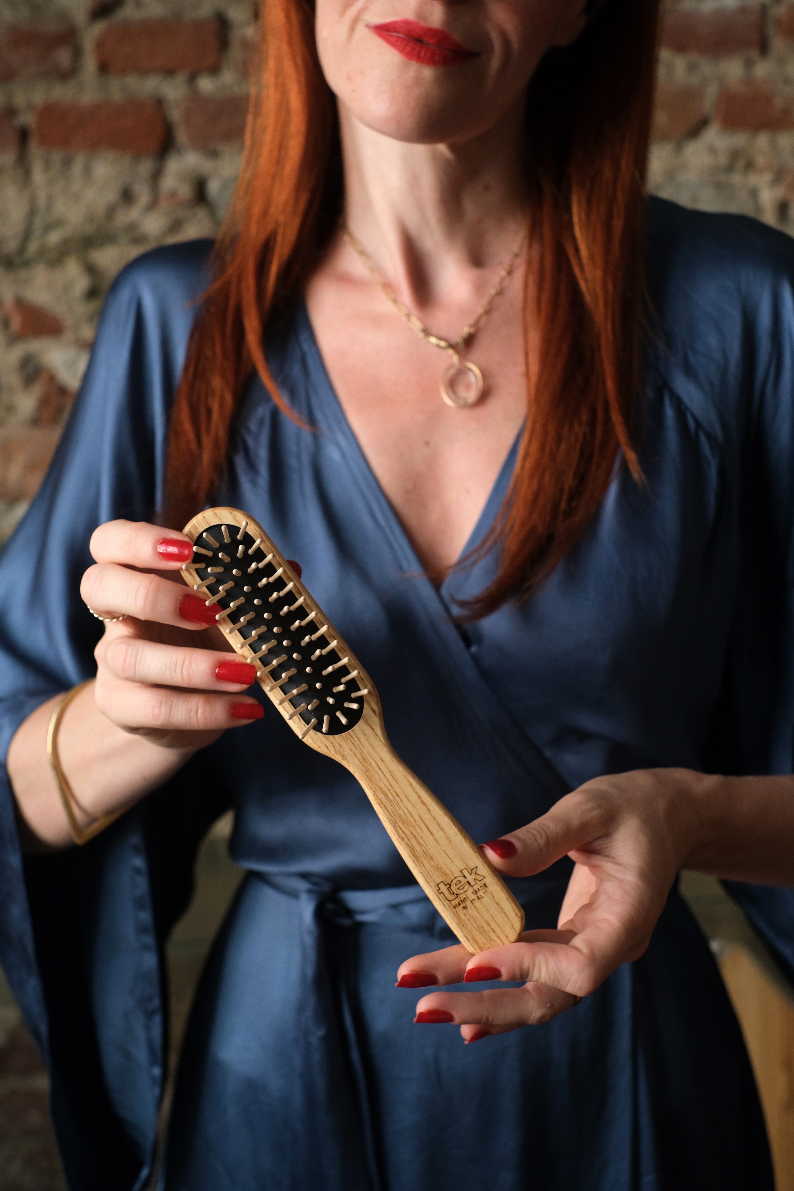 Spazzola rettangolare Stretta con dente Corto