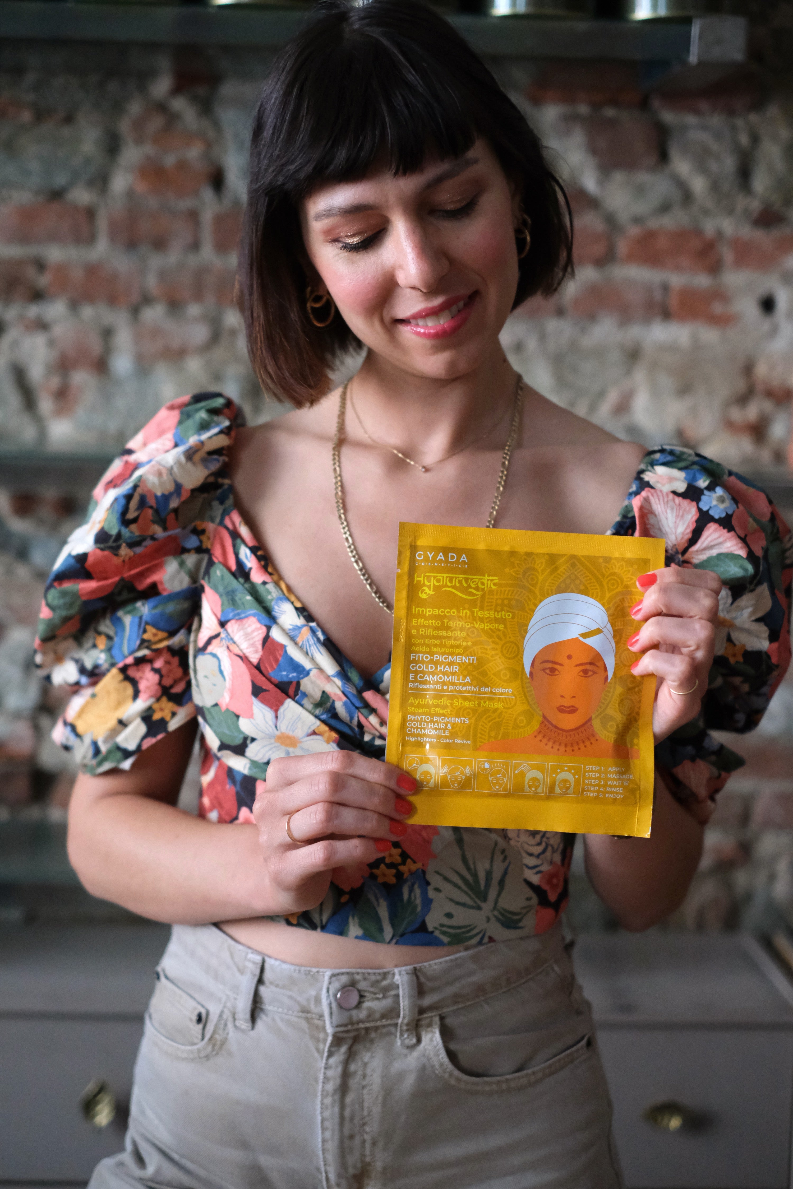 Hyalurvedic Impacco Cuffia termovapore Riflessante GOLD HAIR